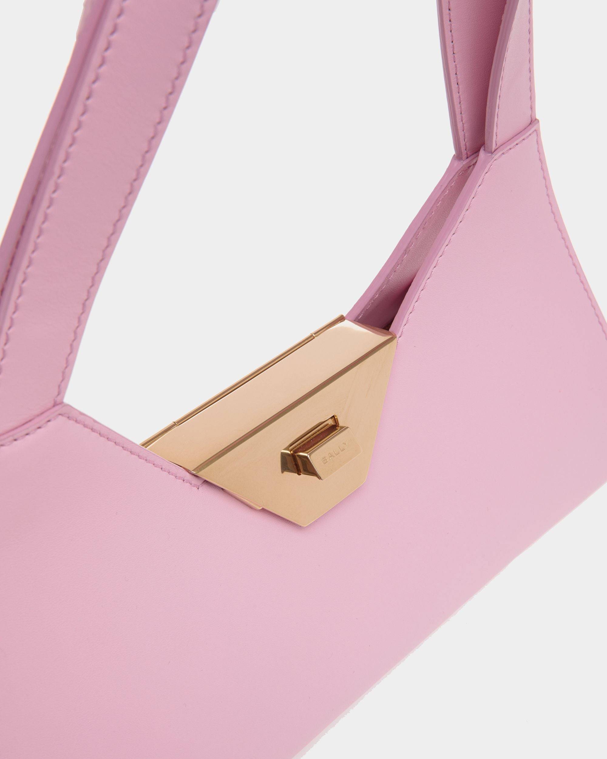 Tilt Shoulder Bag in Pink Leather - Women's - Bally - 05