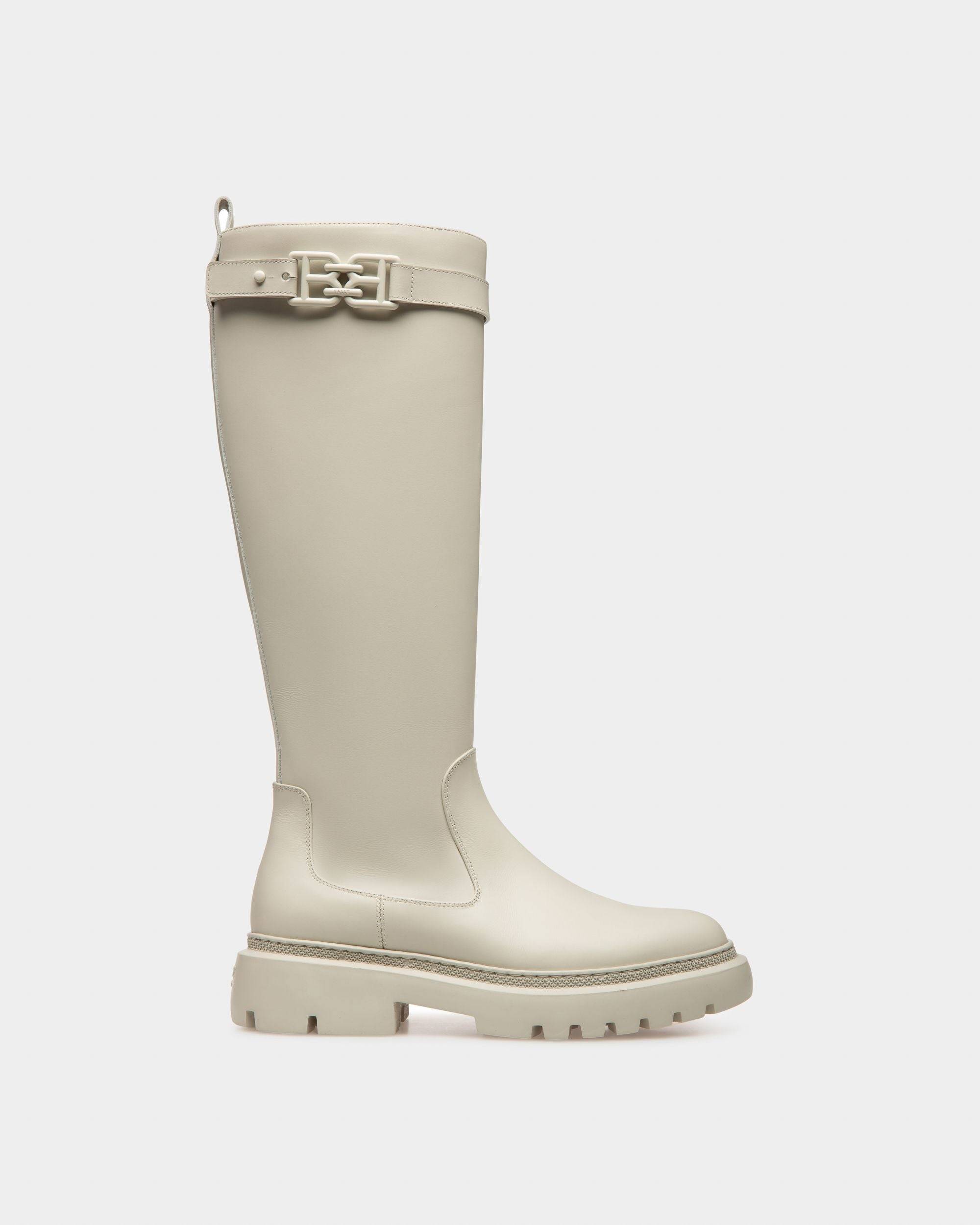Women s Gaila Leather Boots In Denty White Bally