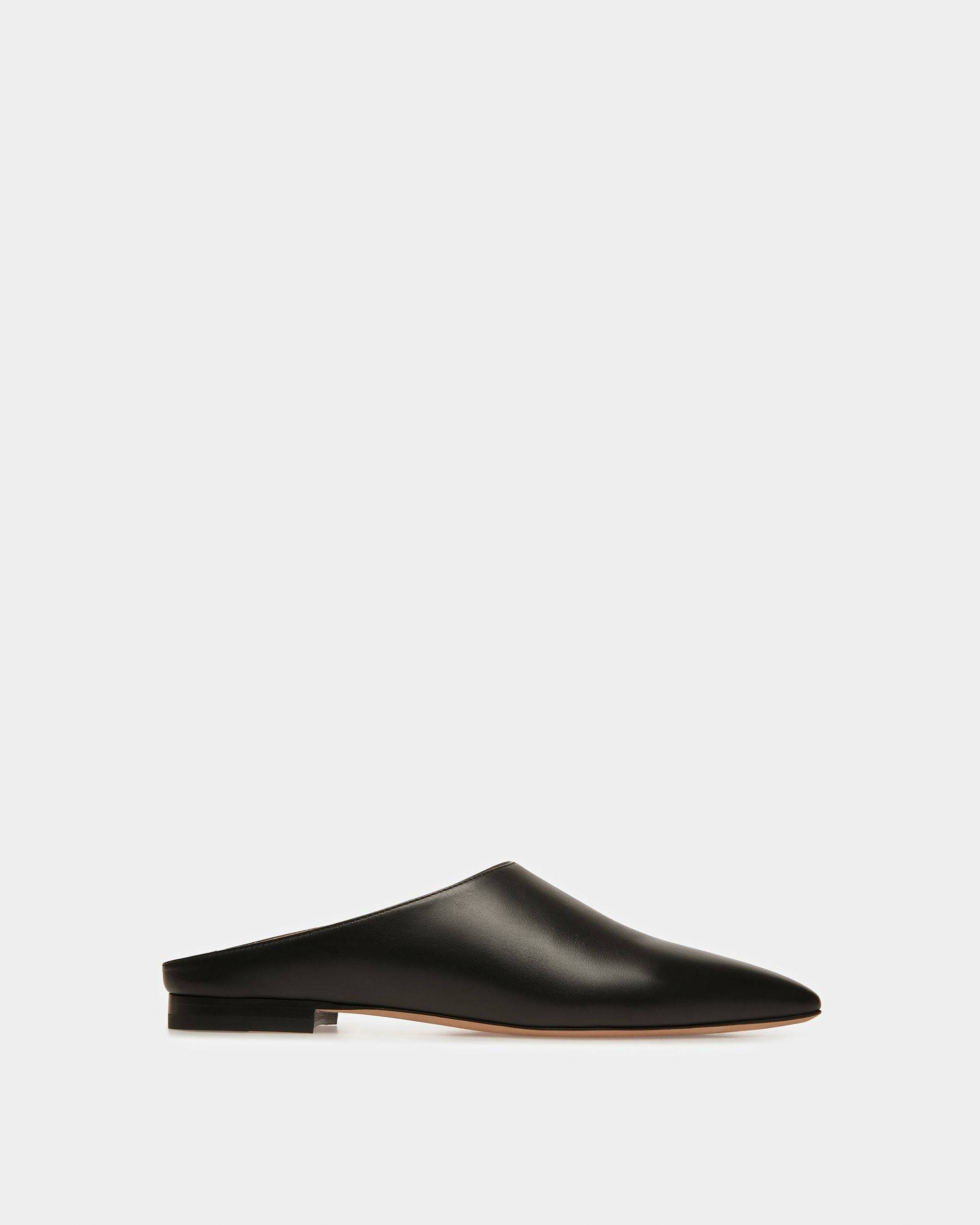 Women s Nara Leather Flat Pumps In Black Bally