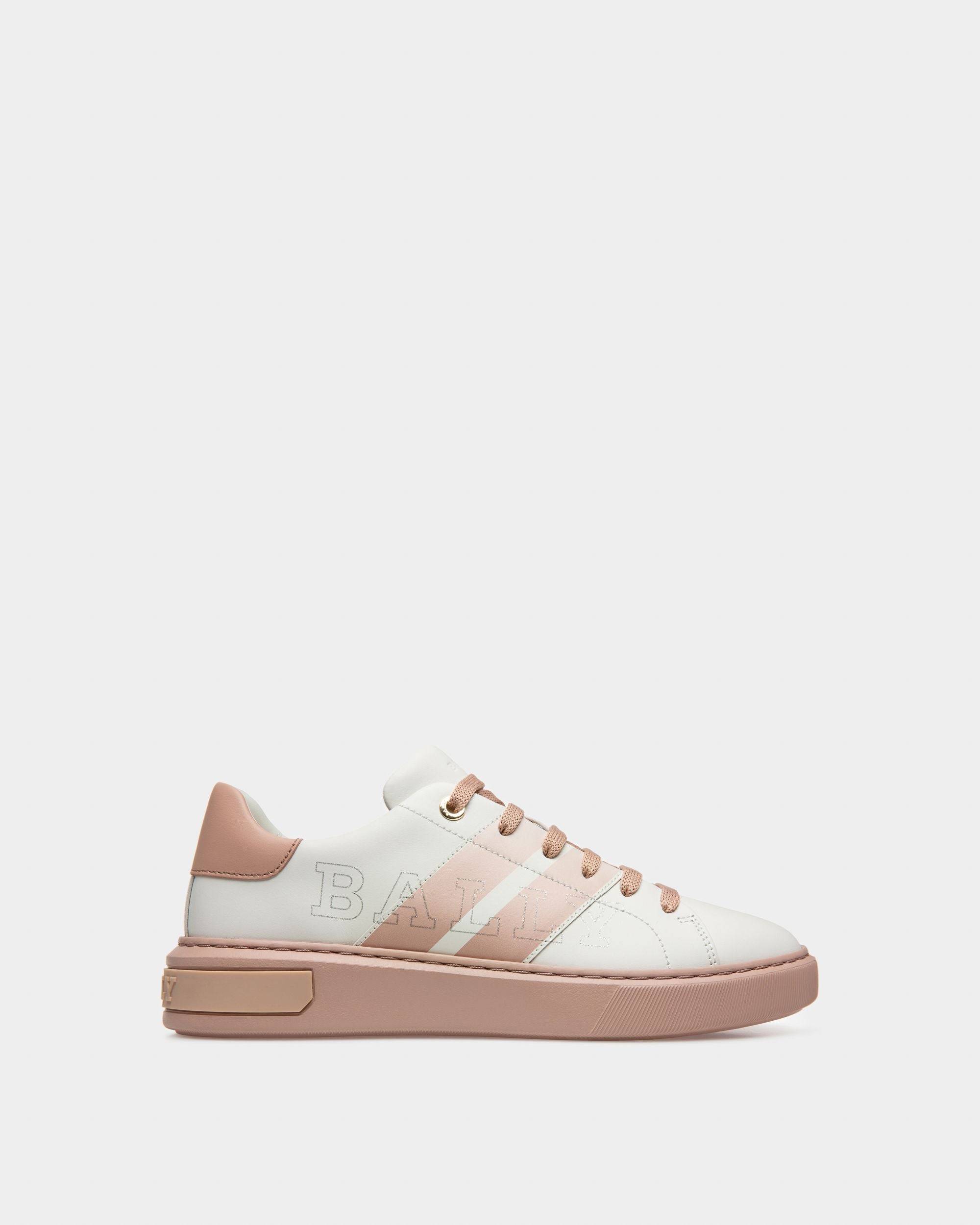 Myra Leather Sneakers In White & Pink - Women's - Bally