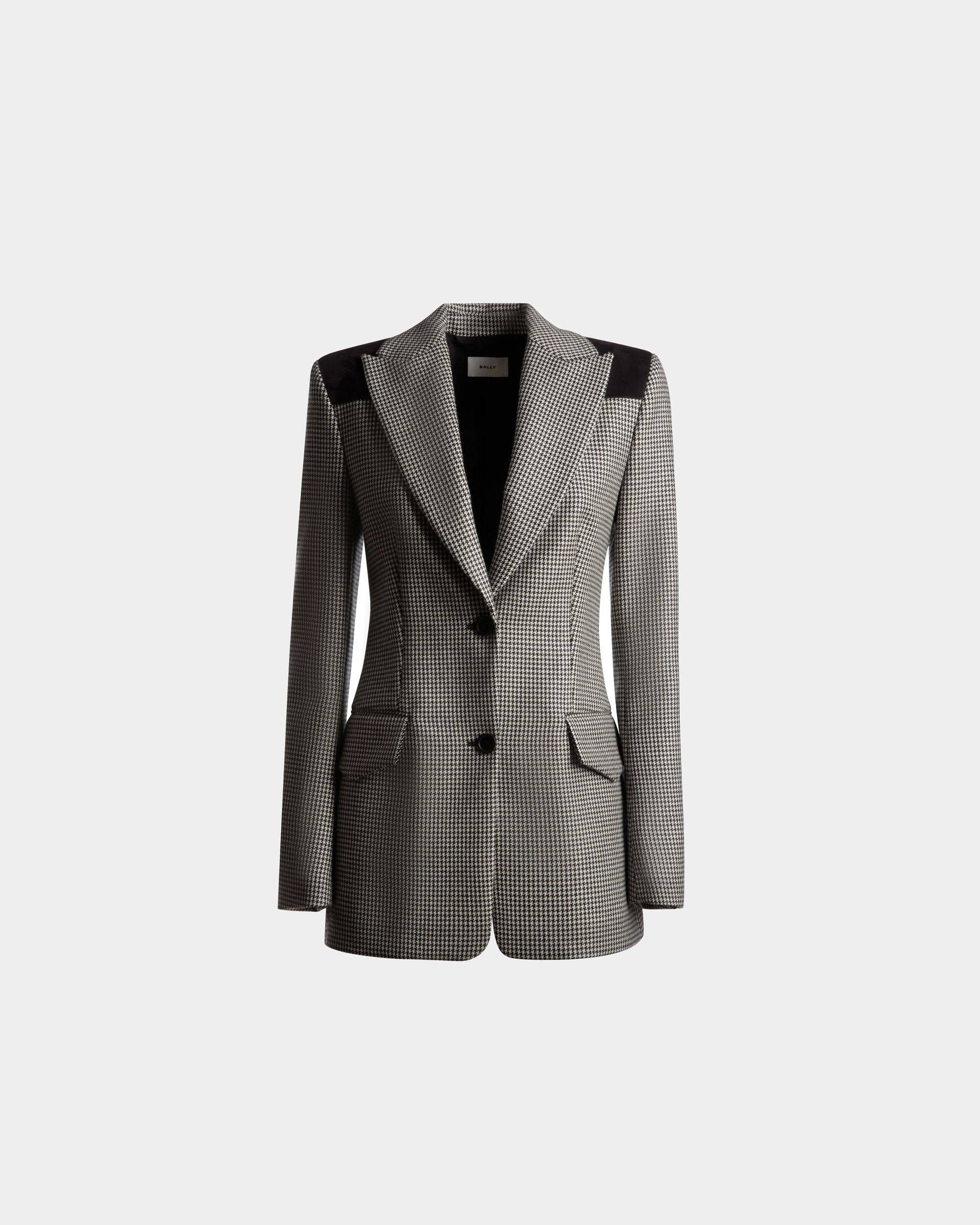 Black and white dogtooth jacket online