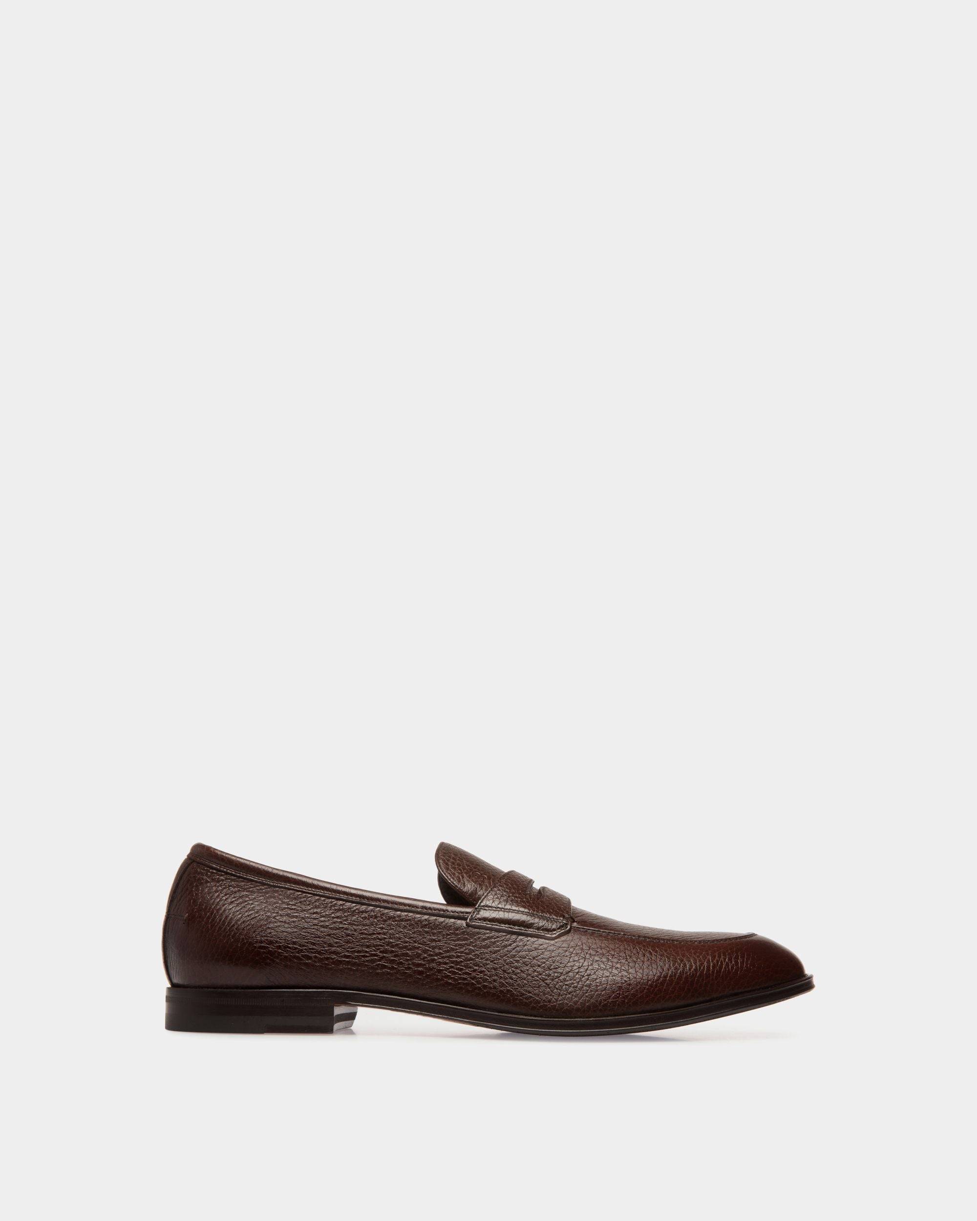 Webb Leather Loafers In Brown - Men's - Bally