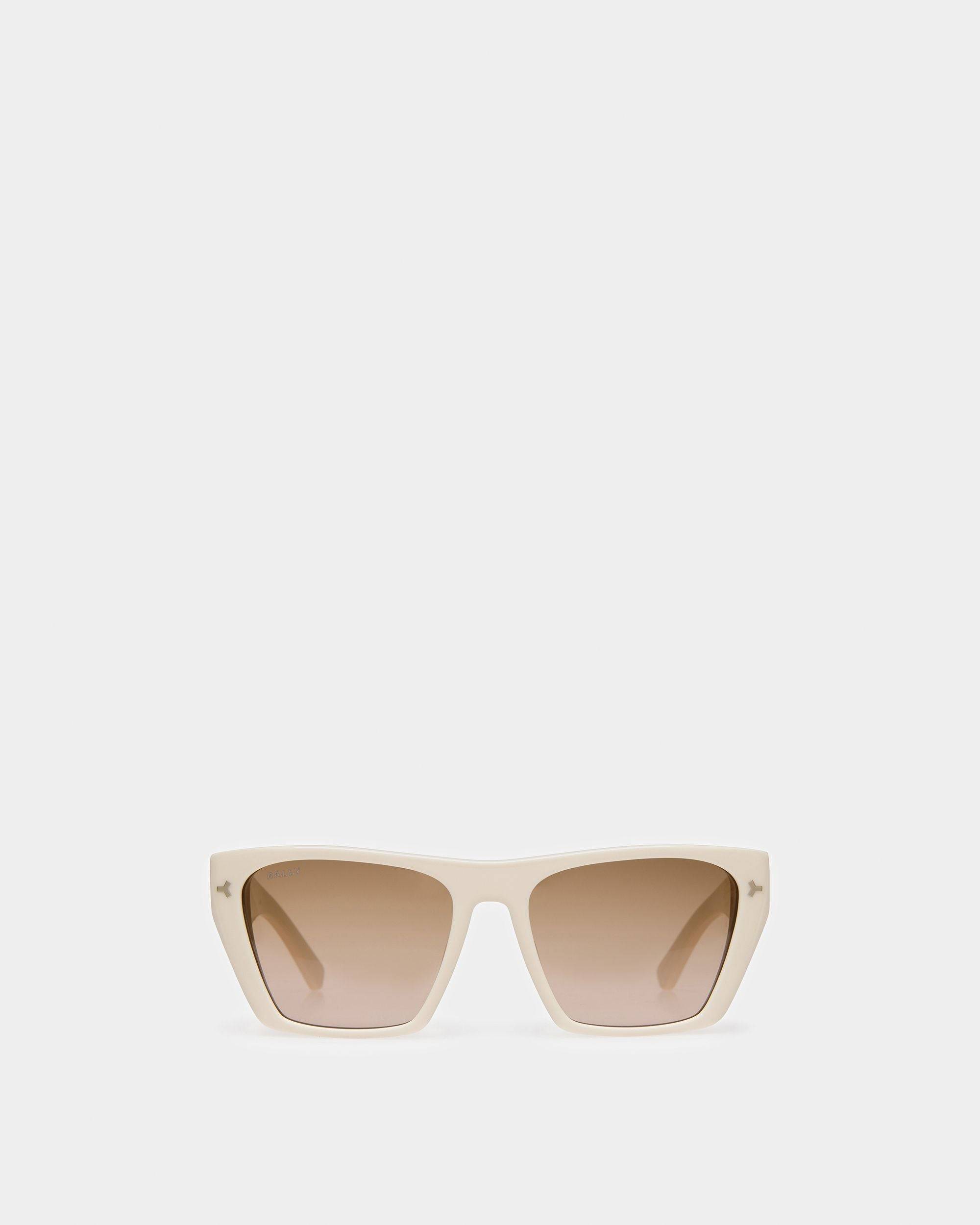Ashley Geometric Full Rim Sunglasses In Ivory - Damen - Bally