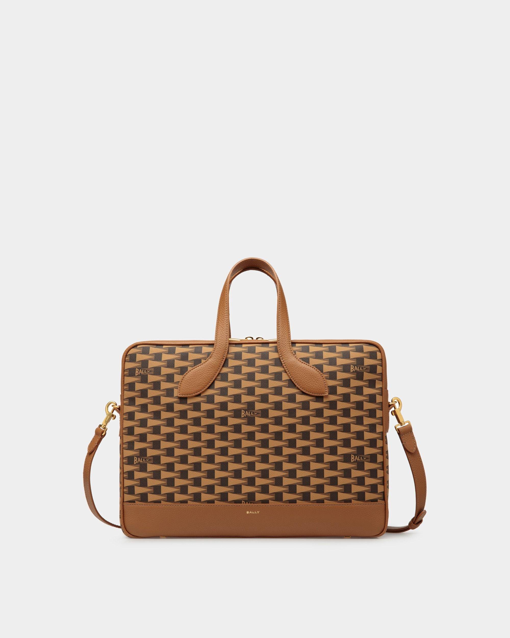 Easy Brief | Men's Business Bag | Desert Leather And TPU | Bally | Still Life Front
