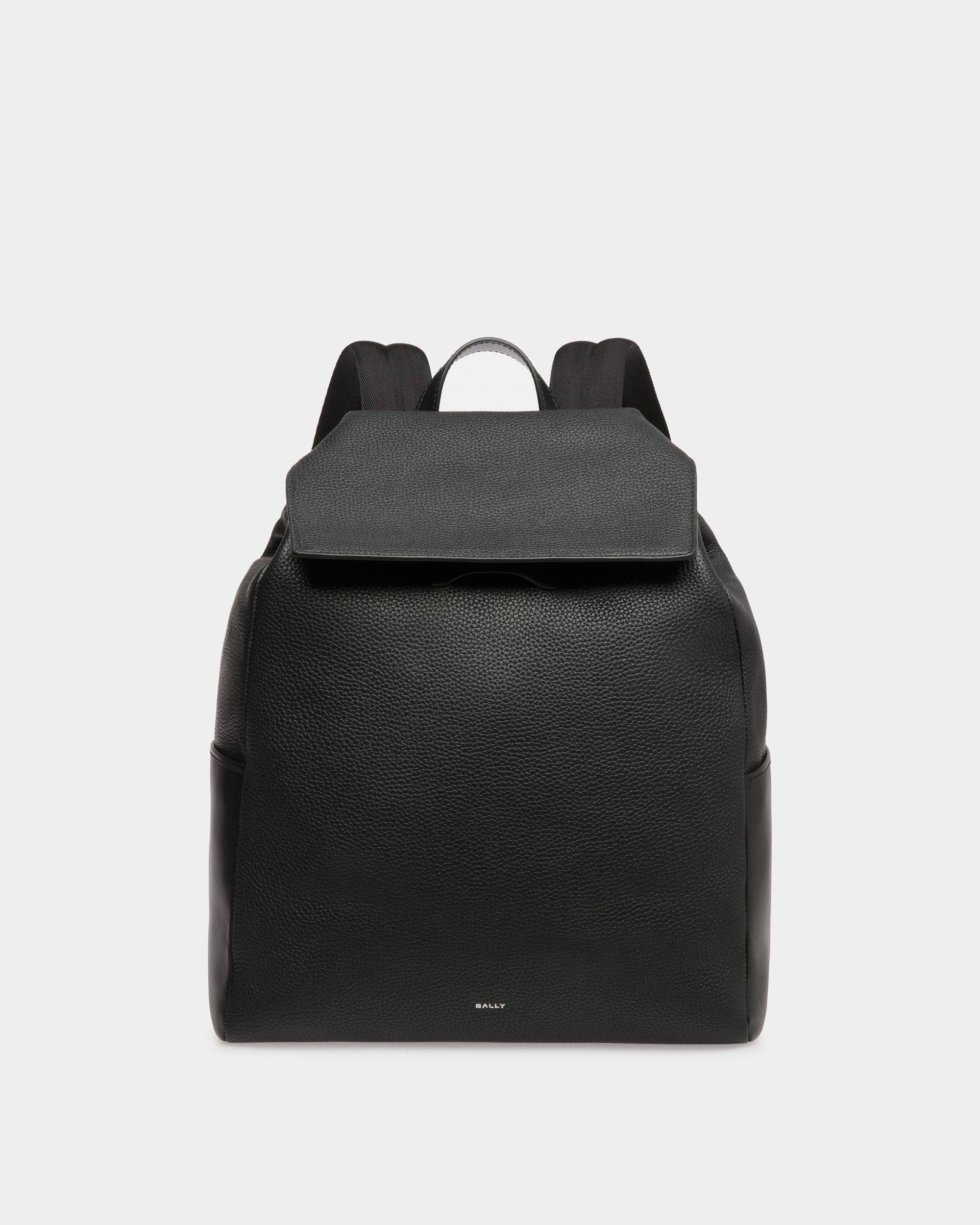 Men's Lago Backpack In Black Leather | Bally | Still Life Front