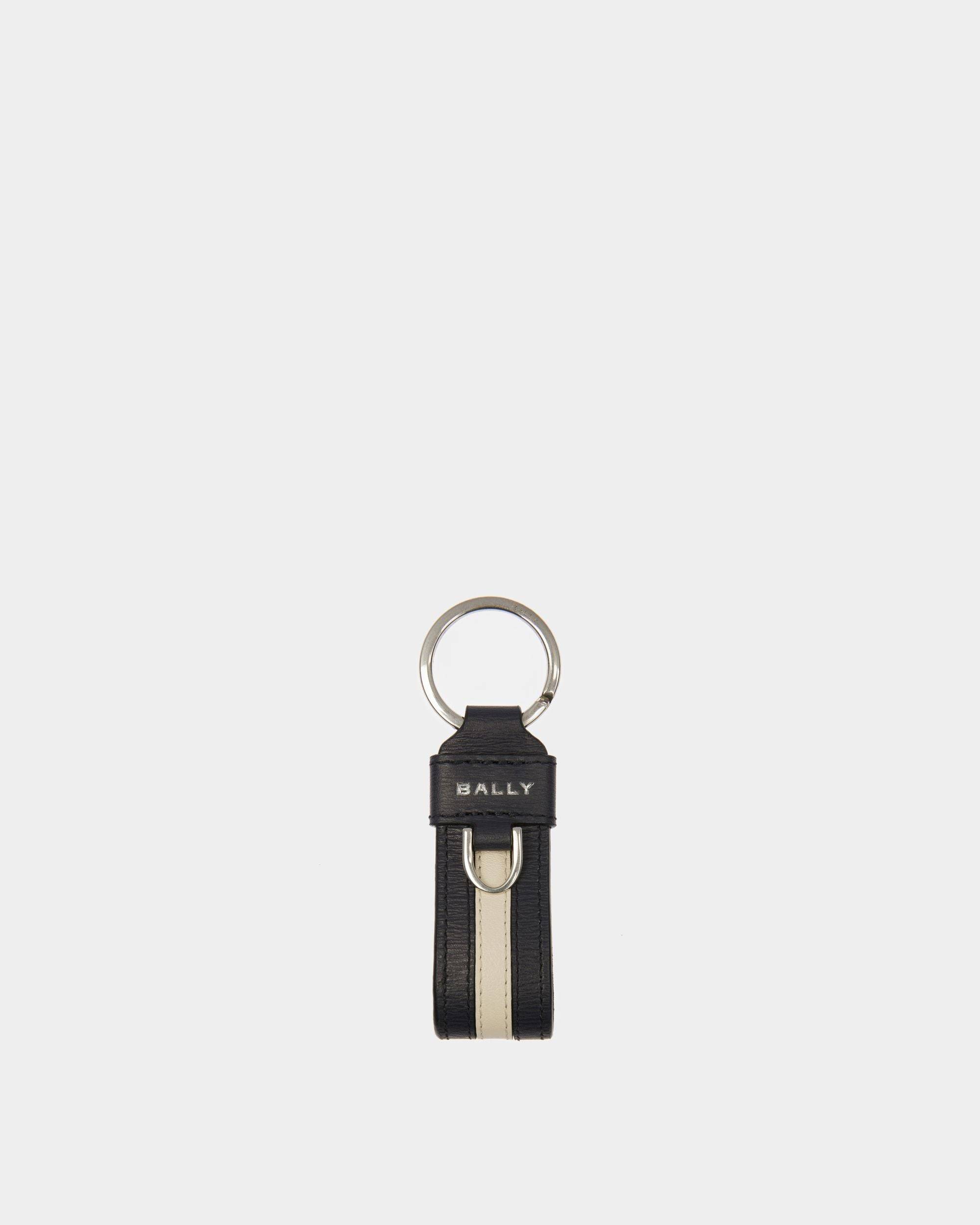 Ribbon Key Holder | Men's Keychain | Midnight Leather | Bally | Still Life Front