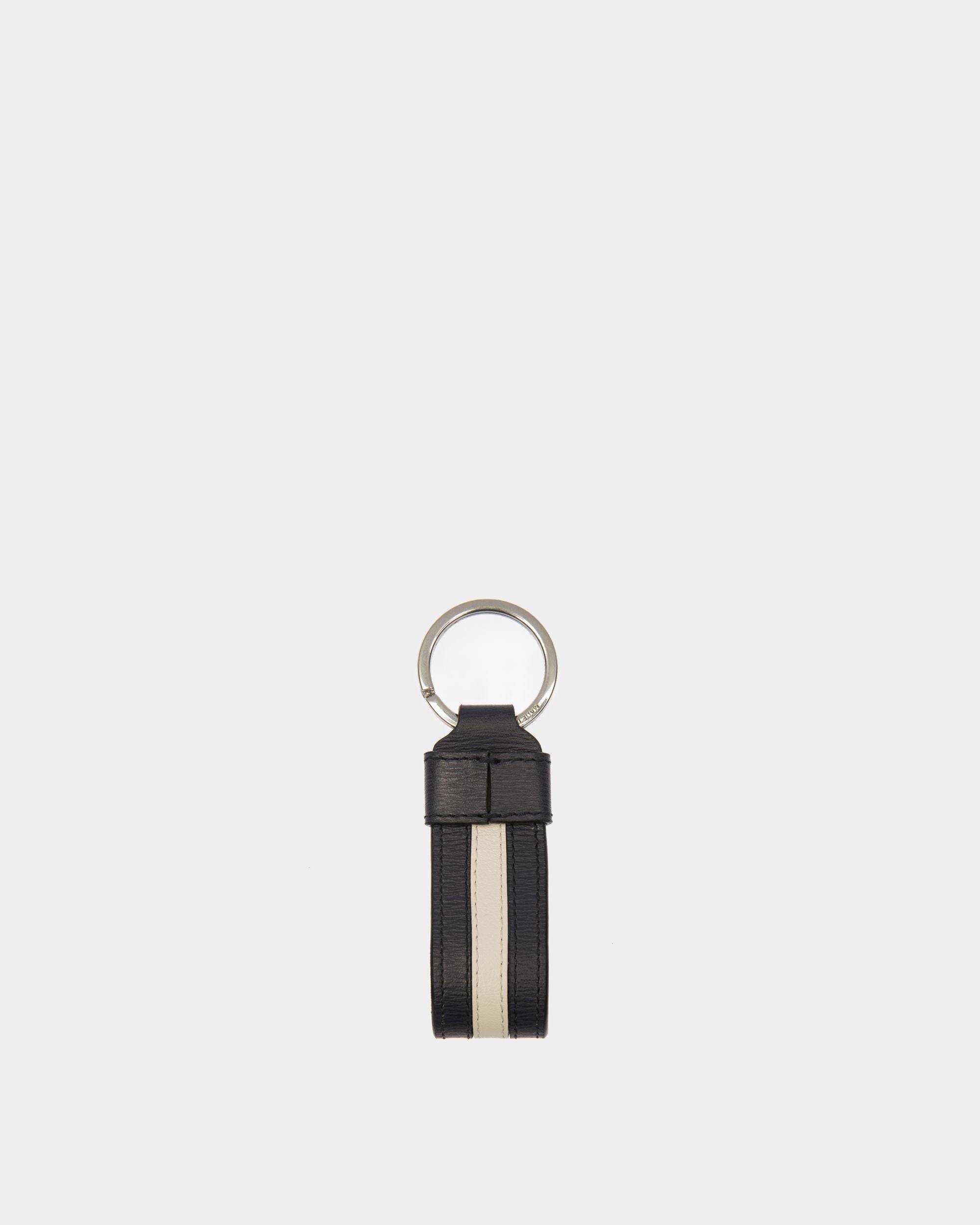 Ribbon Key Holder | Men's Keychain | Midnight Leather | Bally | Still Life Back