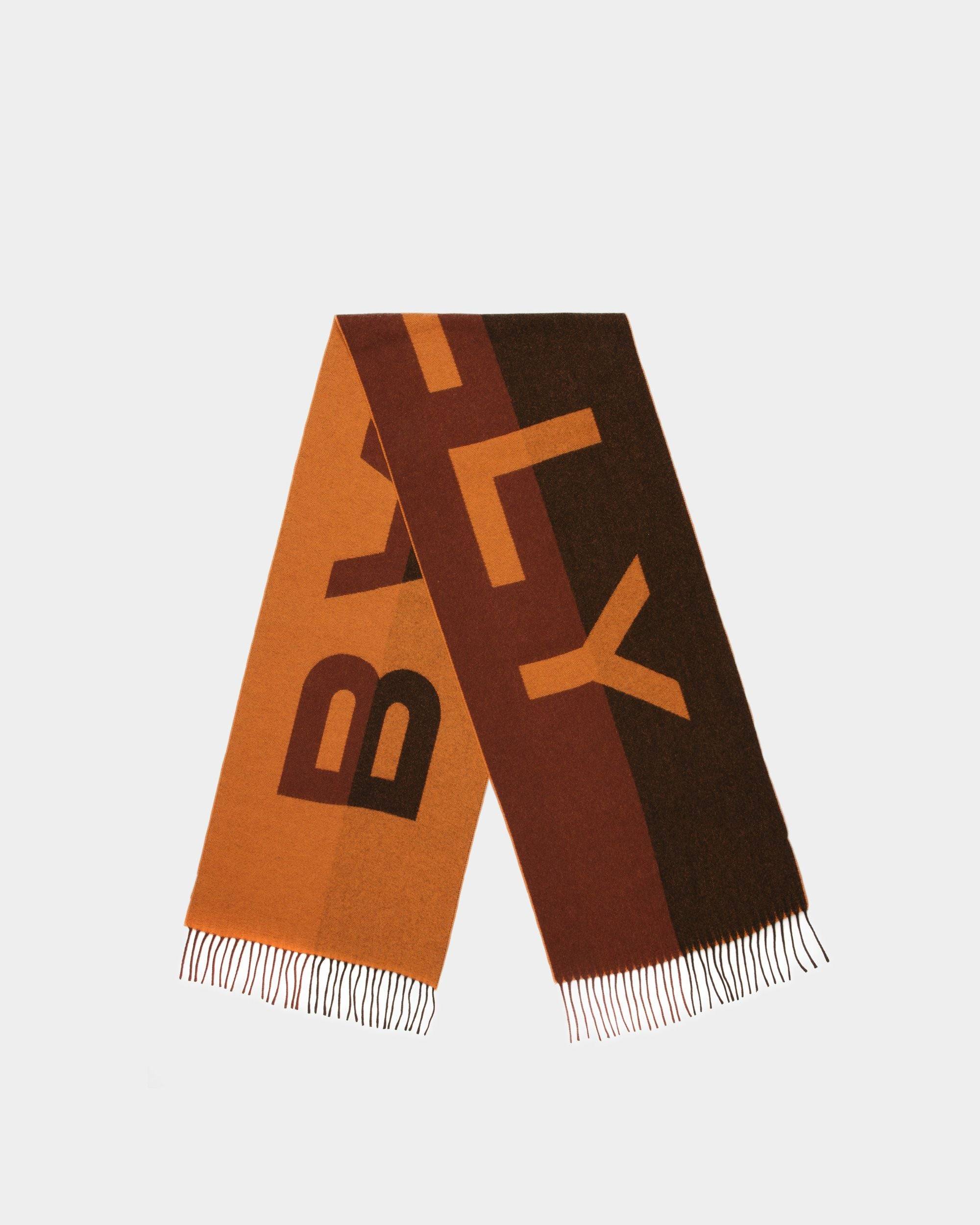 Zweifarbiger Logo-Schal Aus braunem Stoff - Herren - Bally