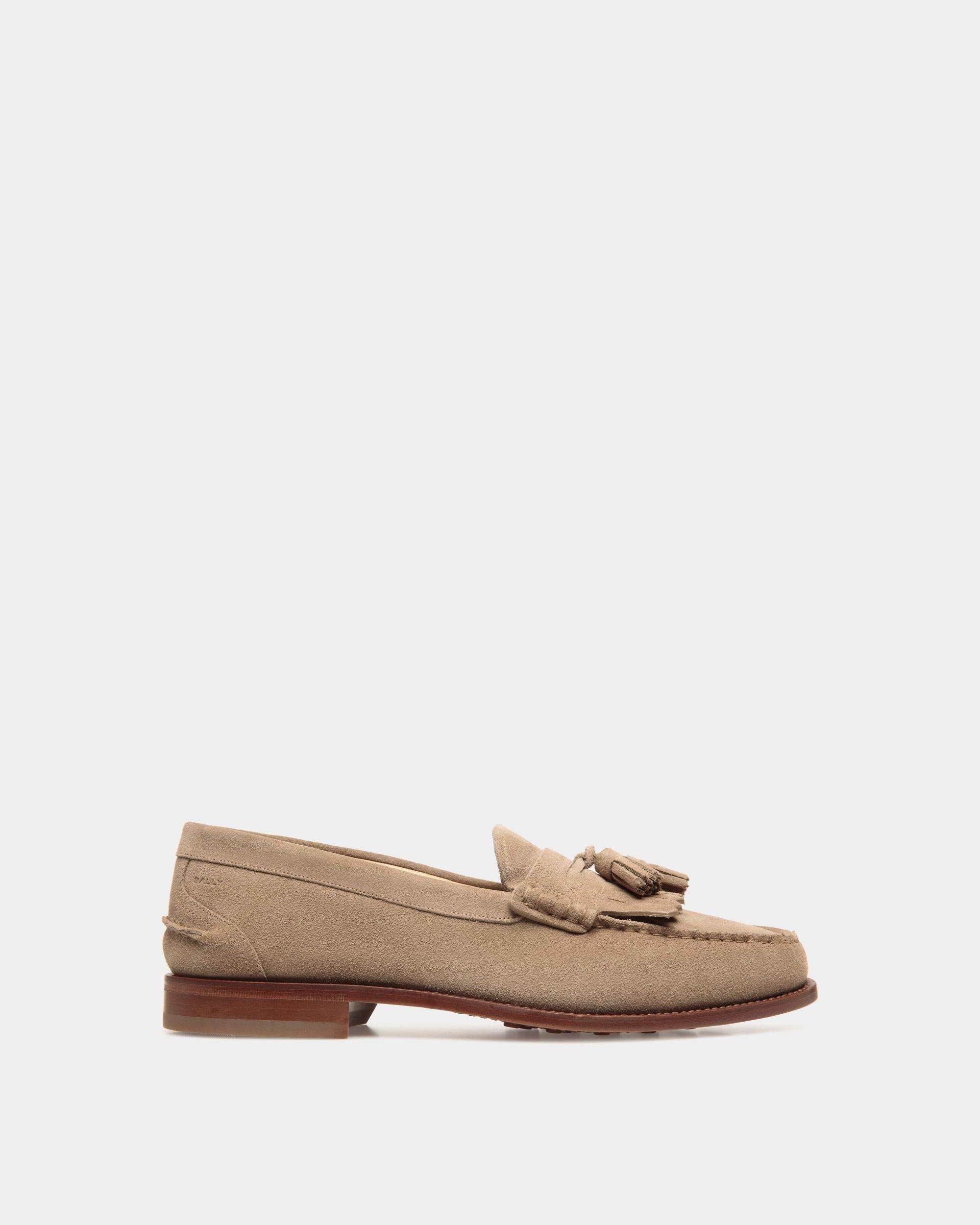 Oregon Men s Loafer in Beige Suede Bally