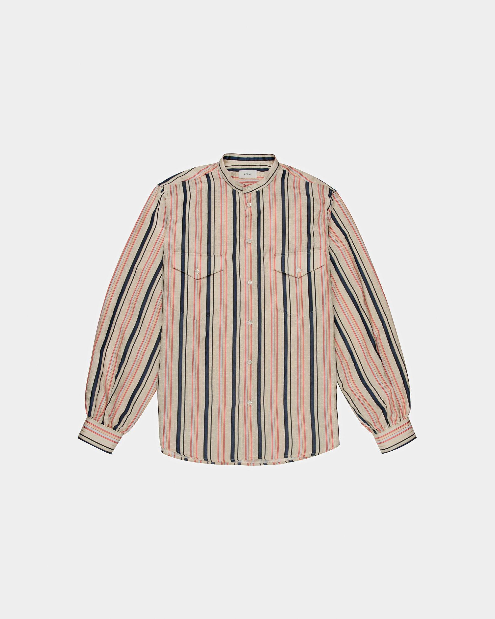 Blouson Sleeve Shirt In Multicolour Silk - Bally