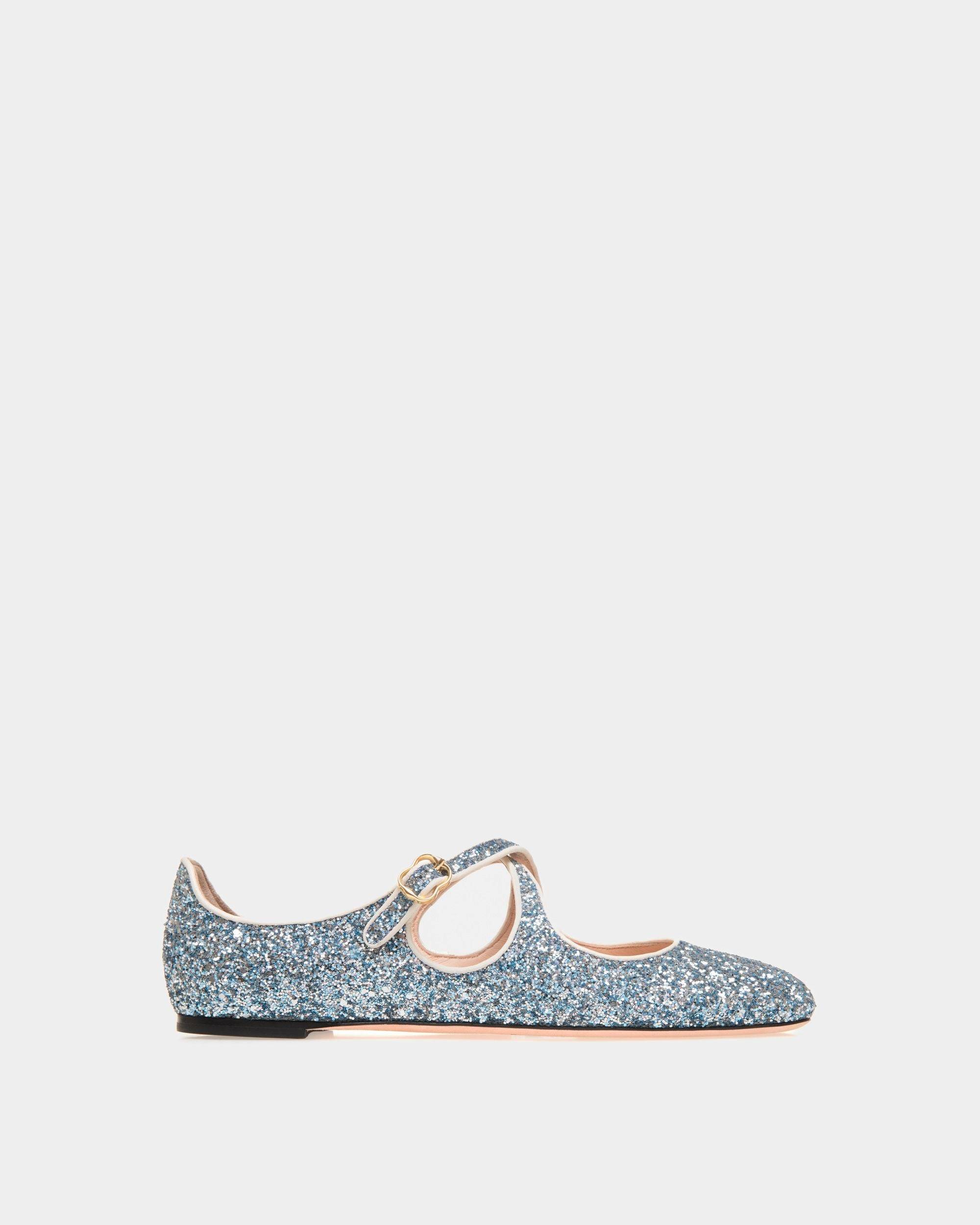 Blue glitter flats new arrivals