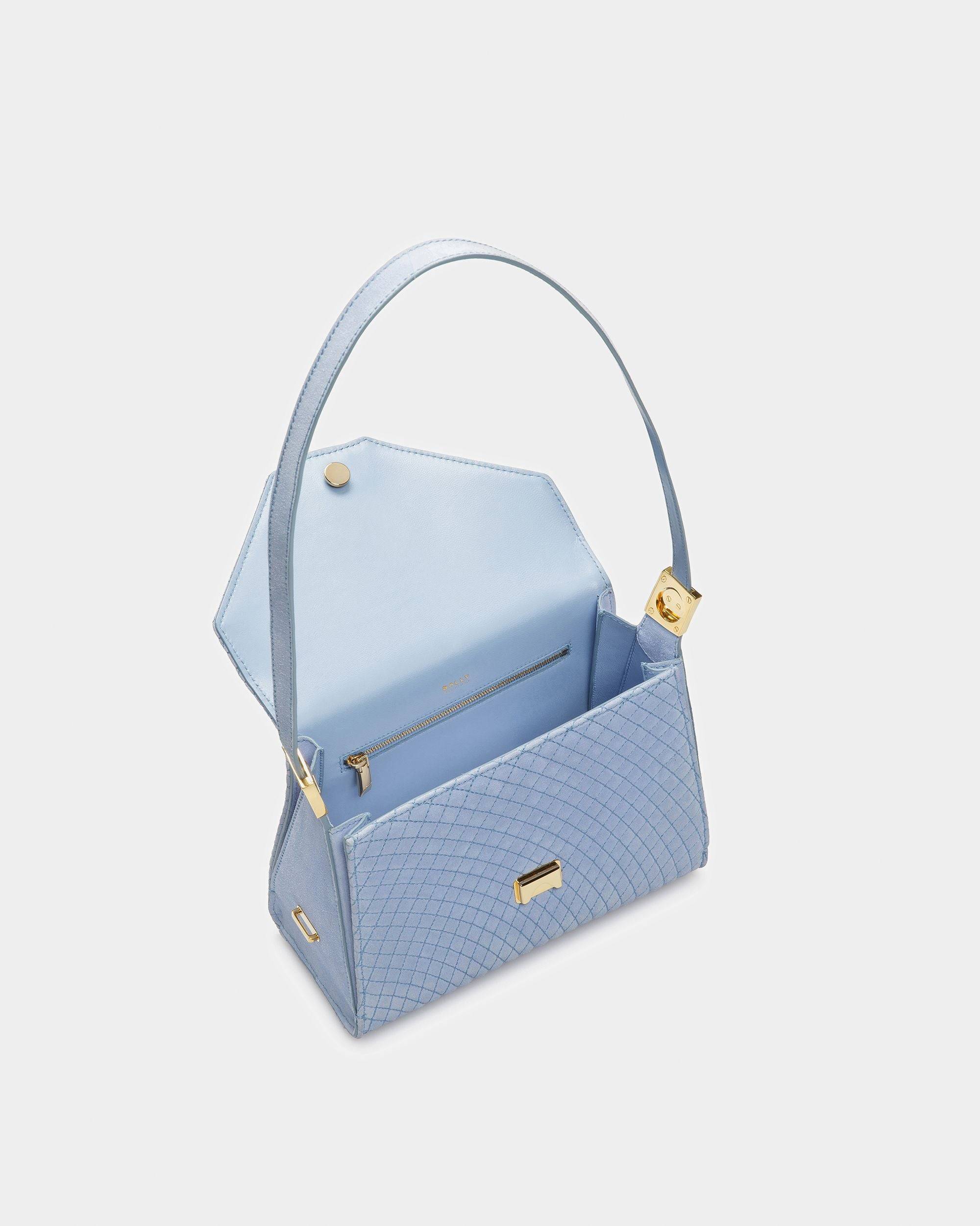Emblem Henkeltasche Aen Gestepptem Veloursleder - Bally - 05