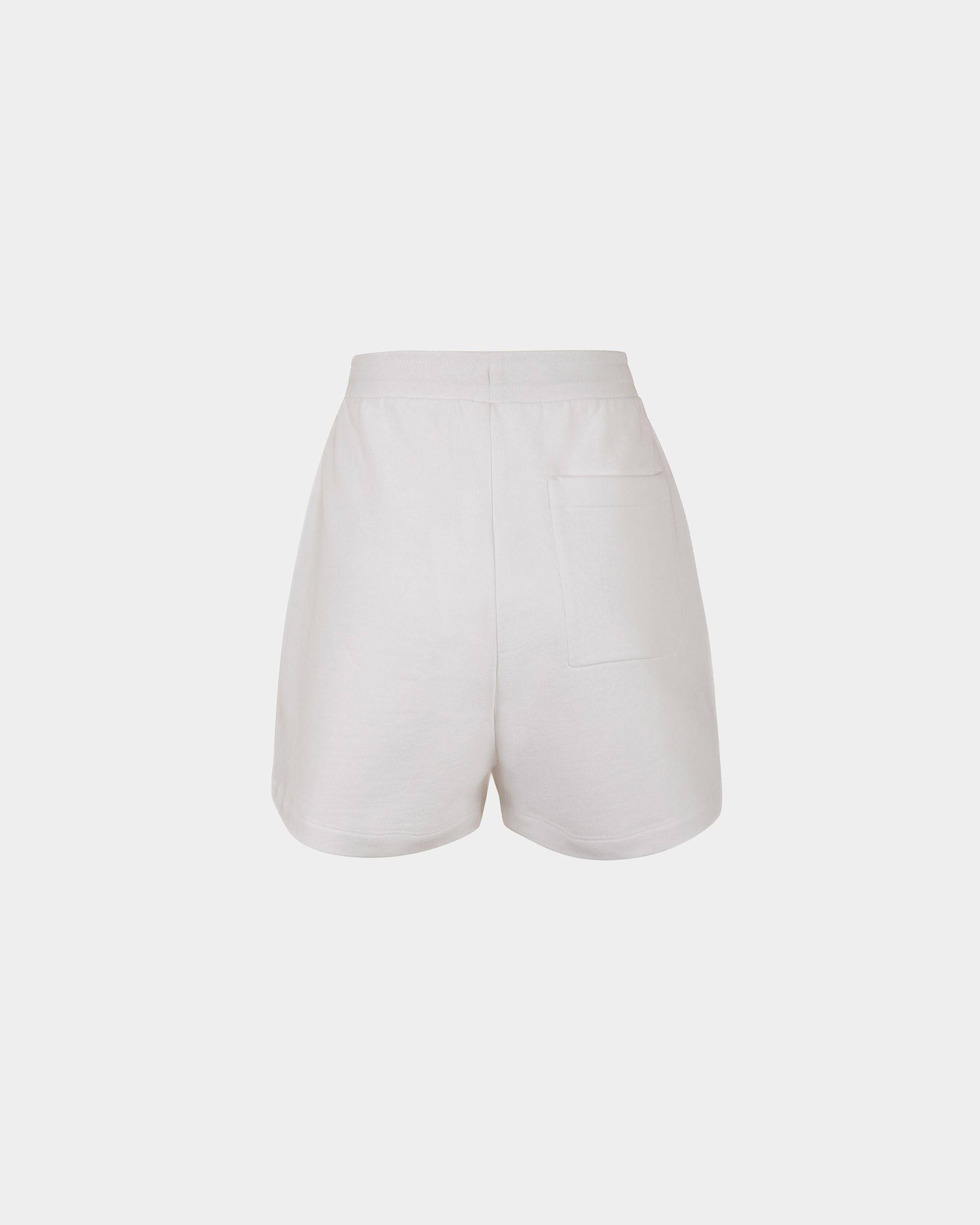 Shorts De Felpa De Algodón Blanca - Mujer - Bally - 03