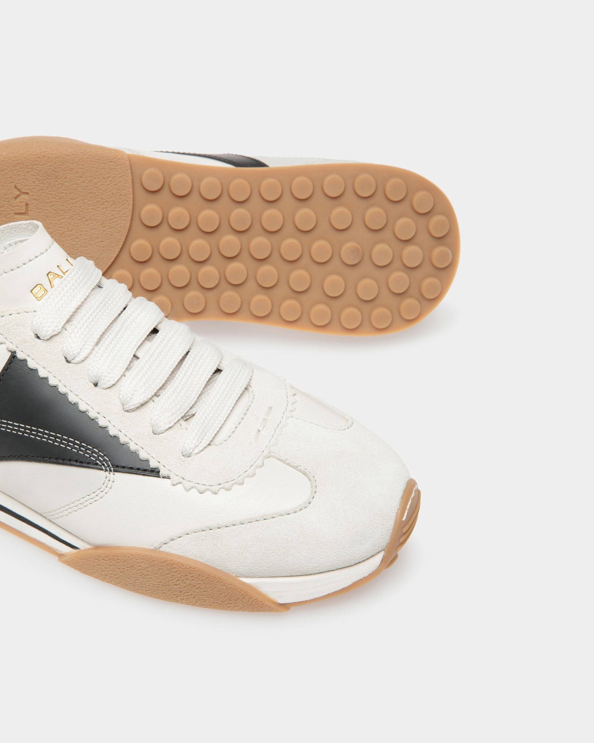 Sonney | Women's Sneakers | Dusty White And Black Leather | Bally | Still Life Below