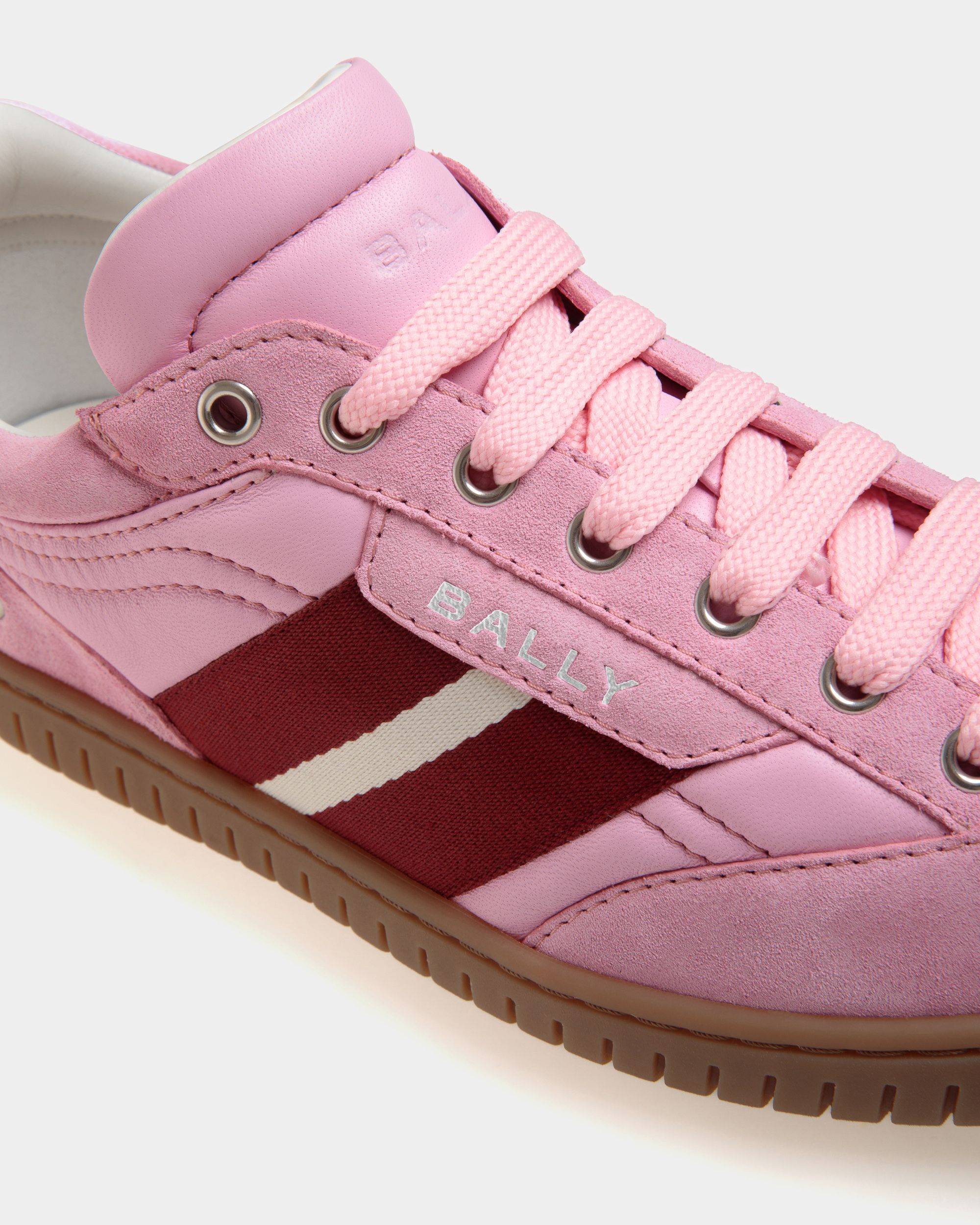 Player | Women's Sneaker in Pink Leather and Suede | Bally | Still Life Detail