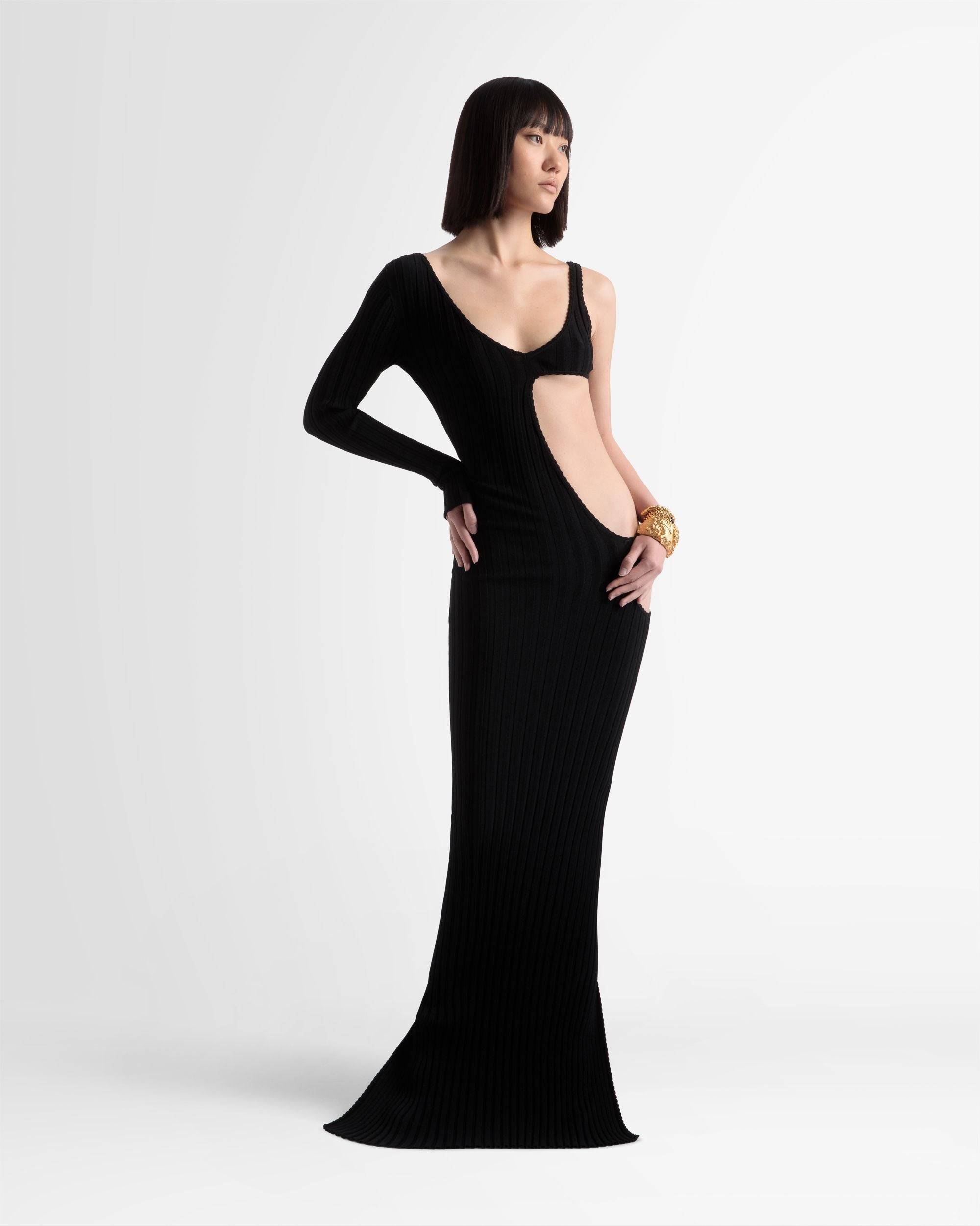 Strickkleid Mit Cut-Outs In Schwarz - Bally - 01