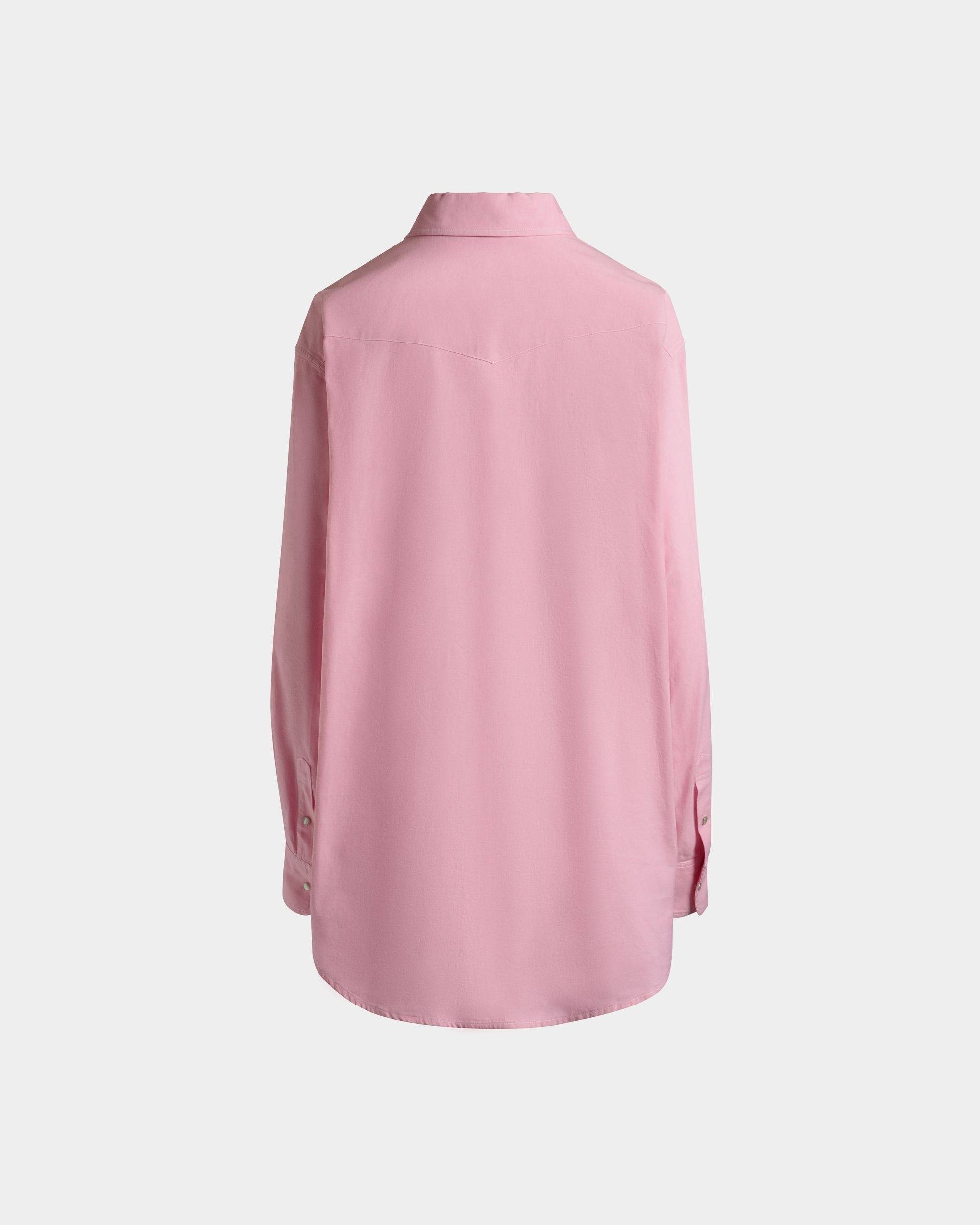 Camisa Oversized De Algodón Rosa - Mujer - Bally - 03