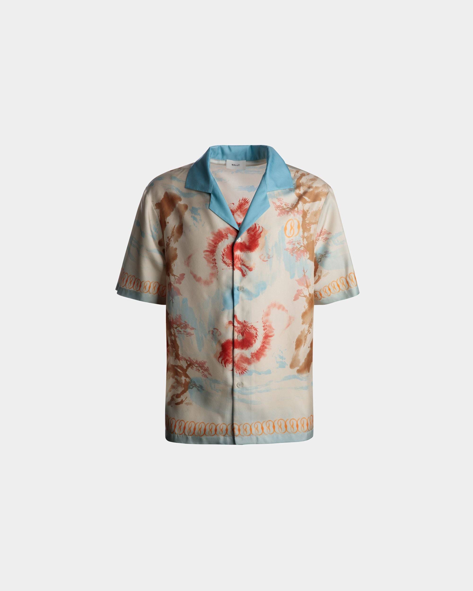 Men's Shirt In Multicolor Silk | Bally | Still Life Front