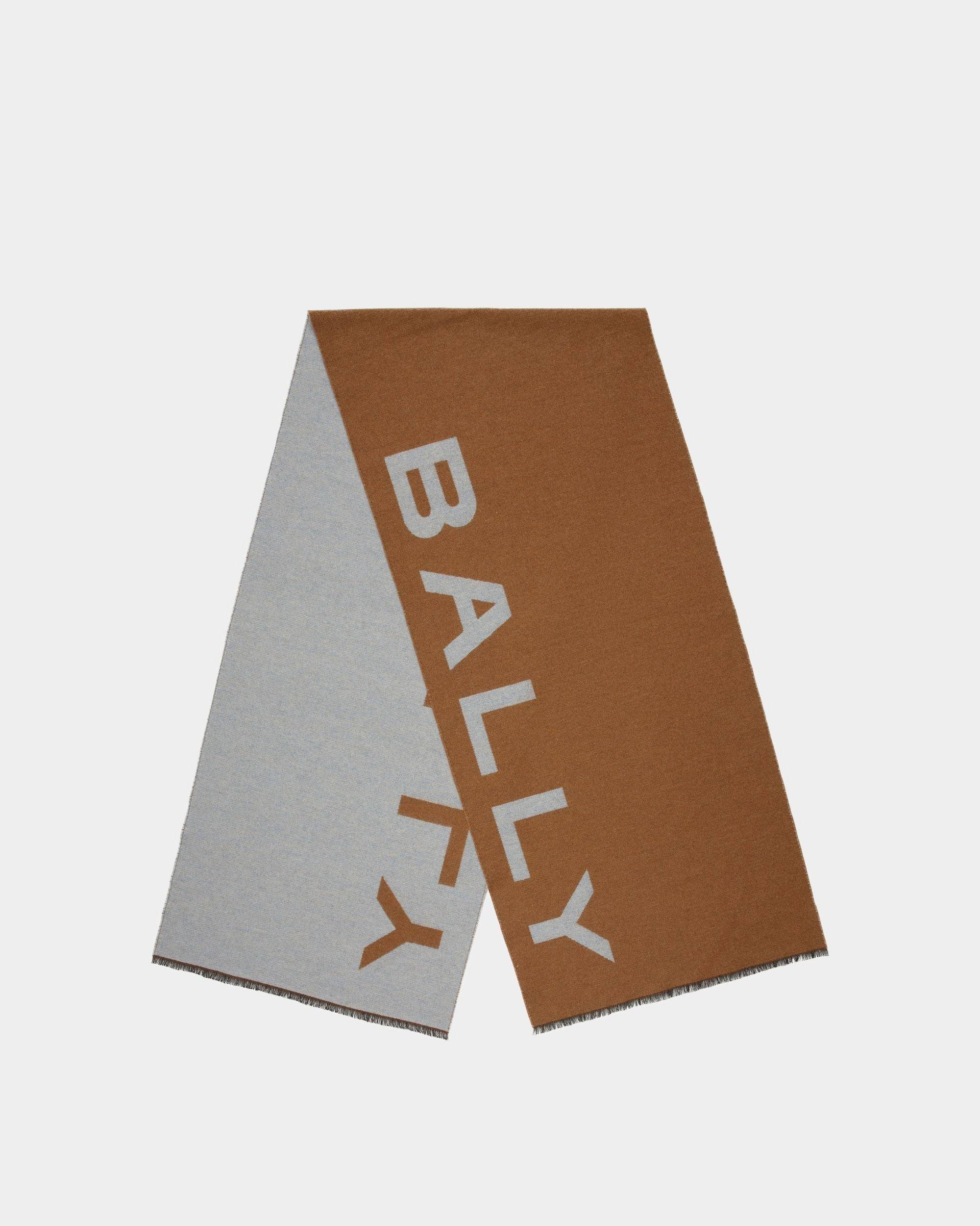 Men's Logo Scarf In Poolside And Desert Fabric | Bally | Still Life Top