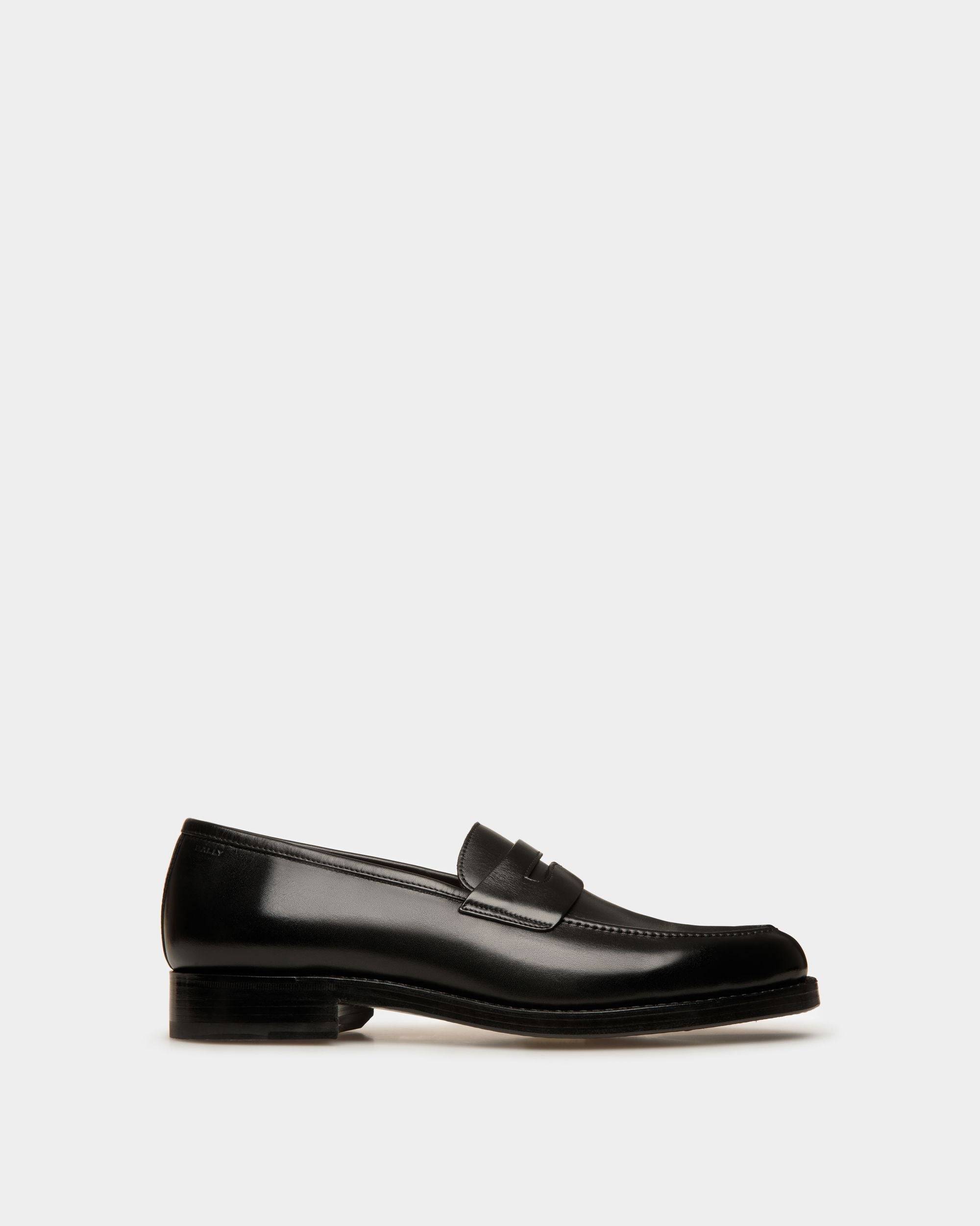 Men's Schoenen Loafer In Black Leather | Bally | Still Life Side