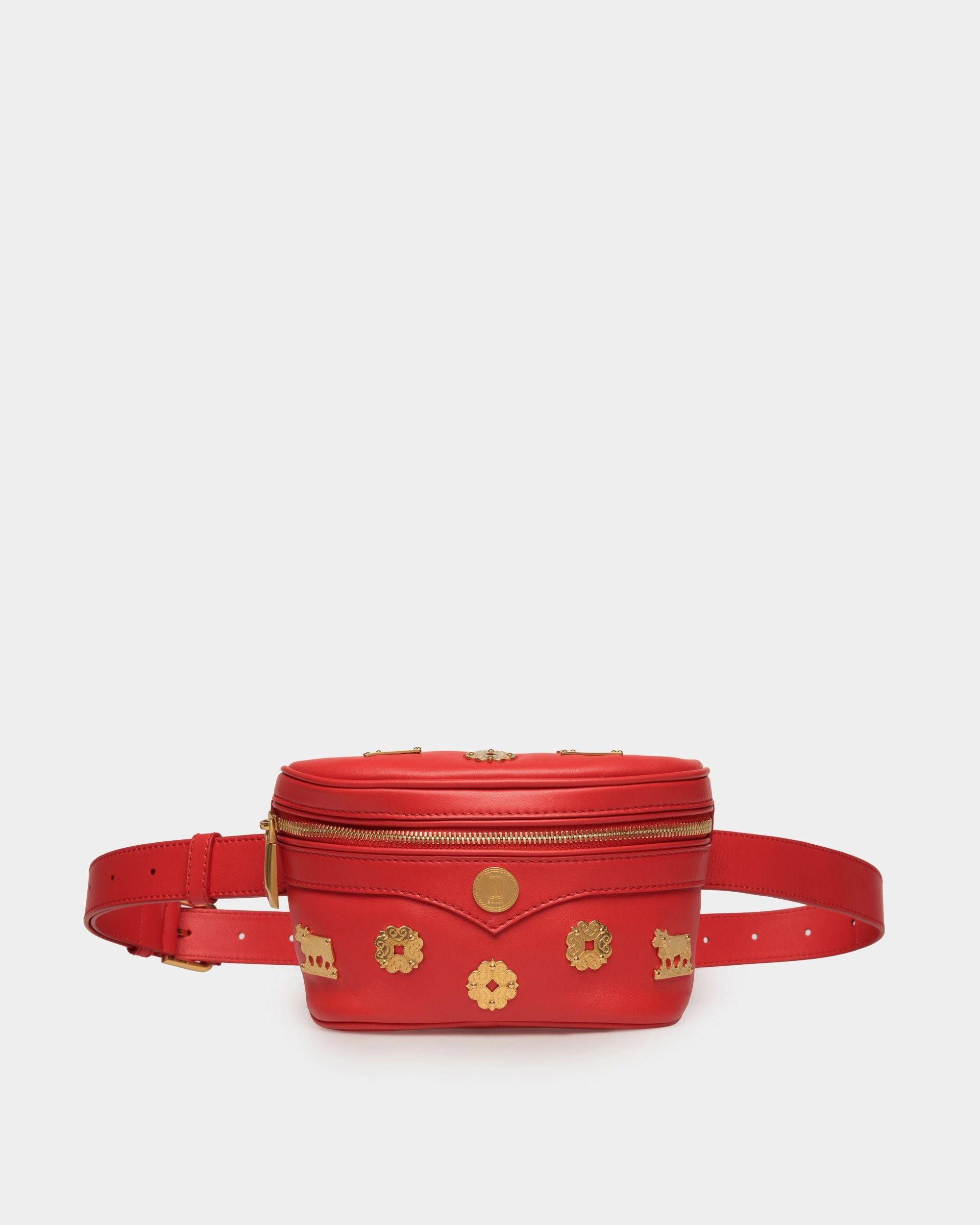 Women's Moutain Belt Bag  in Red Leather | Bally | Still Life Front
