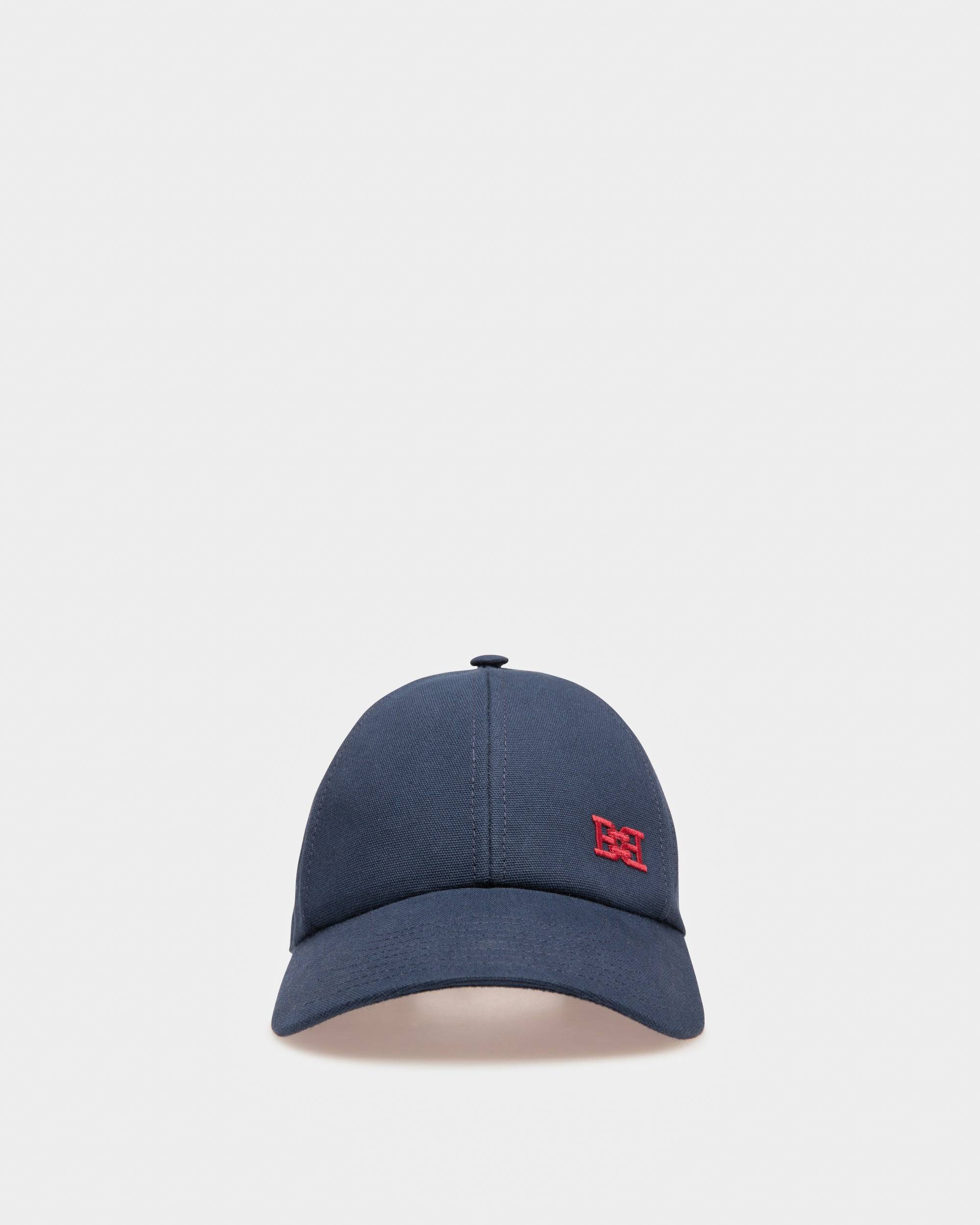 Casquette En Coton Bleu Marine          - Bally - 01