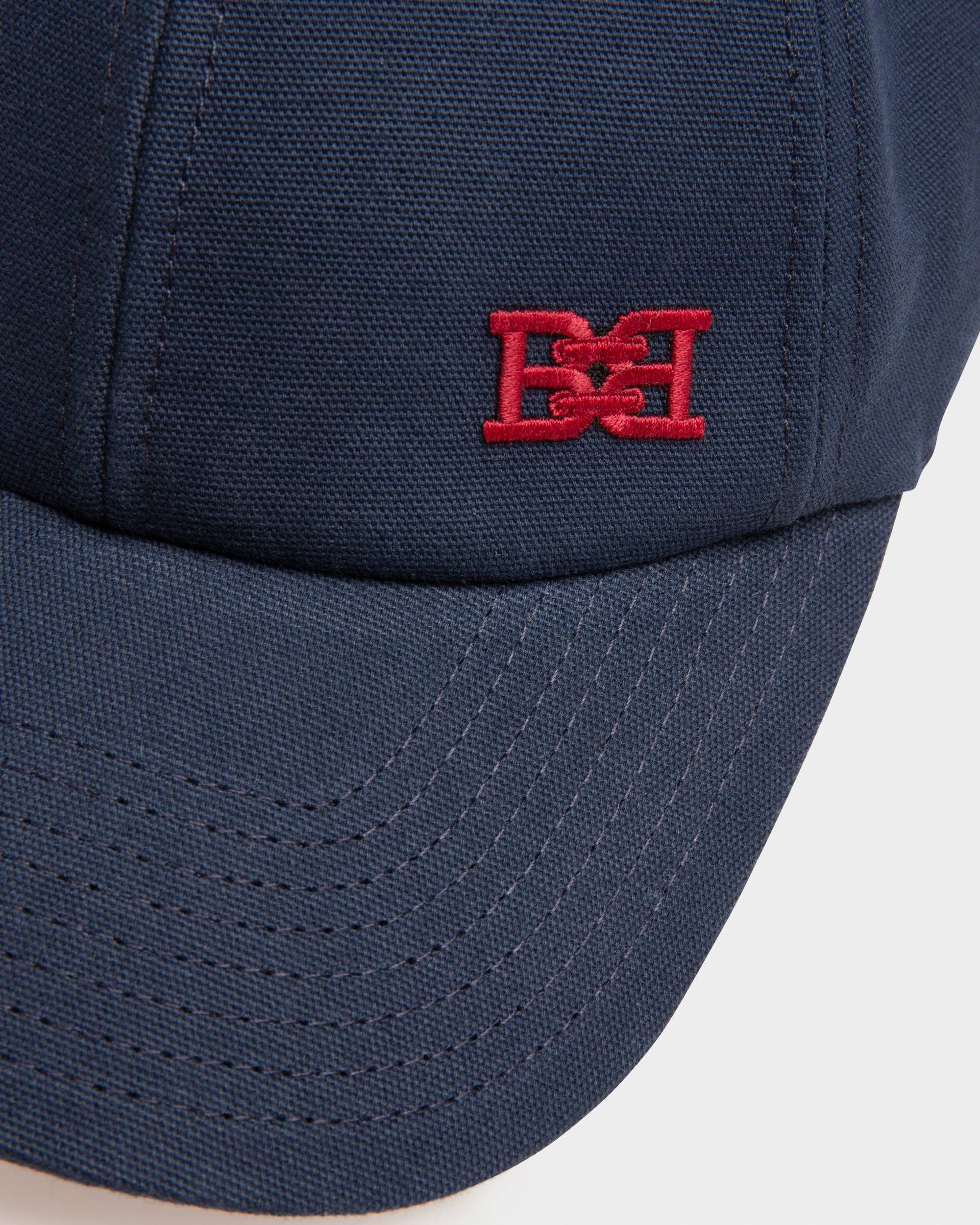 Casquette En Coton Bleu Marine          - Bally - 03