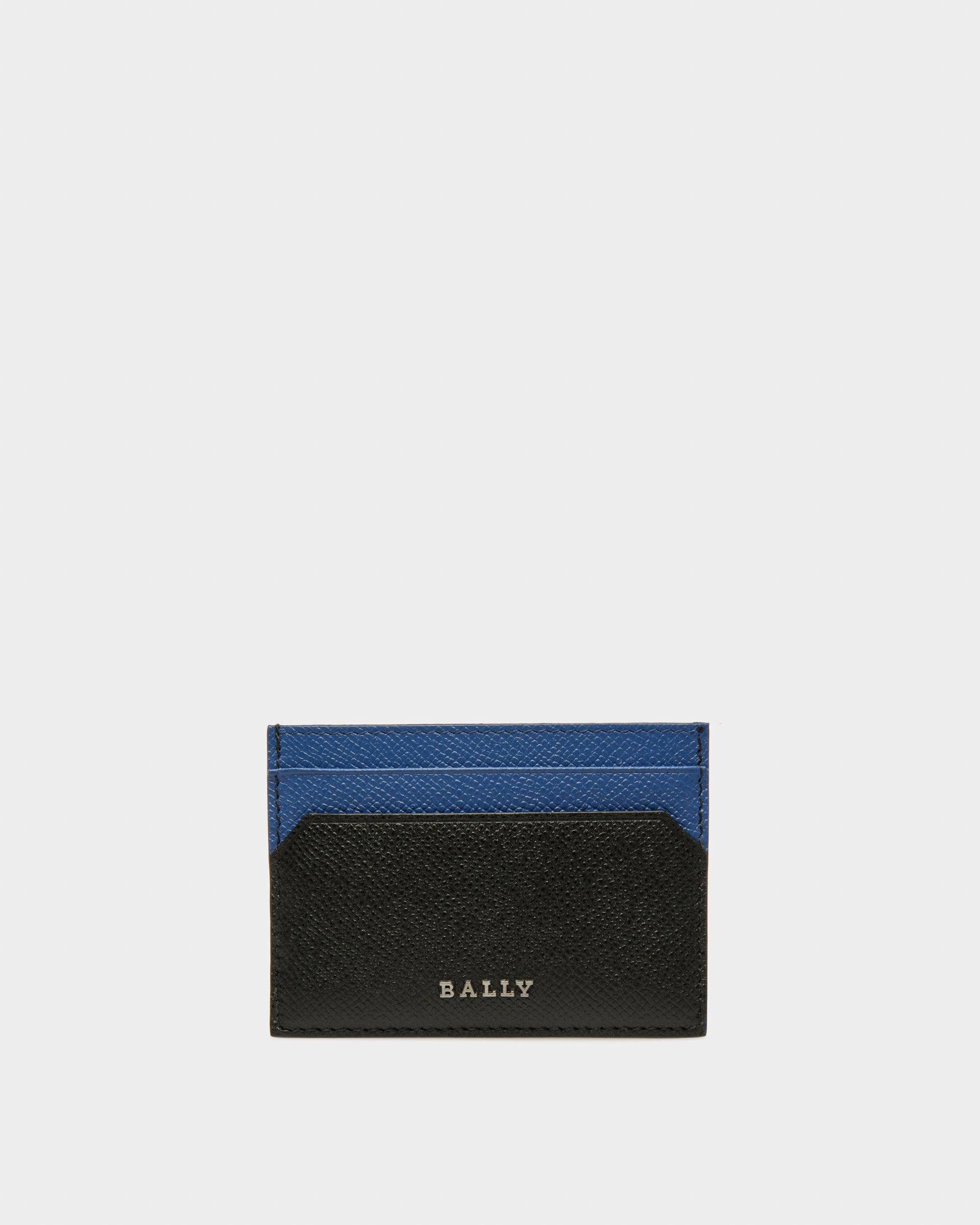 Bhar Porte-Cartes En Cuir Noir Et Bleu - Bally - 01