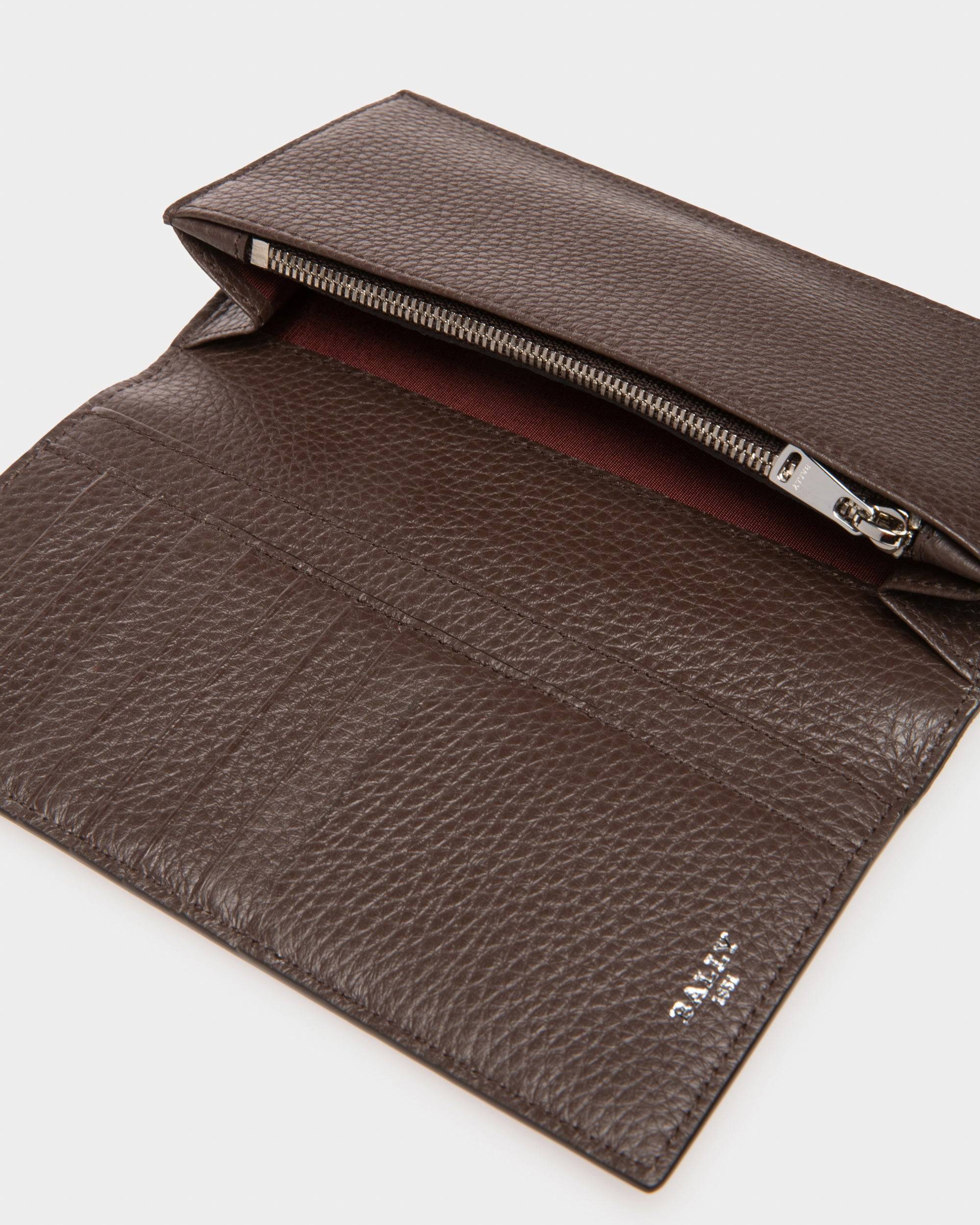 Scaliro Portefeuille Continental En Cuir Marron Ébène - Bally - 04