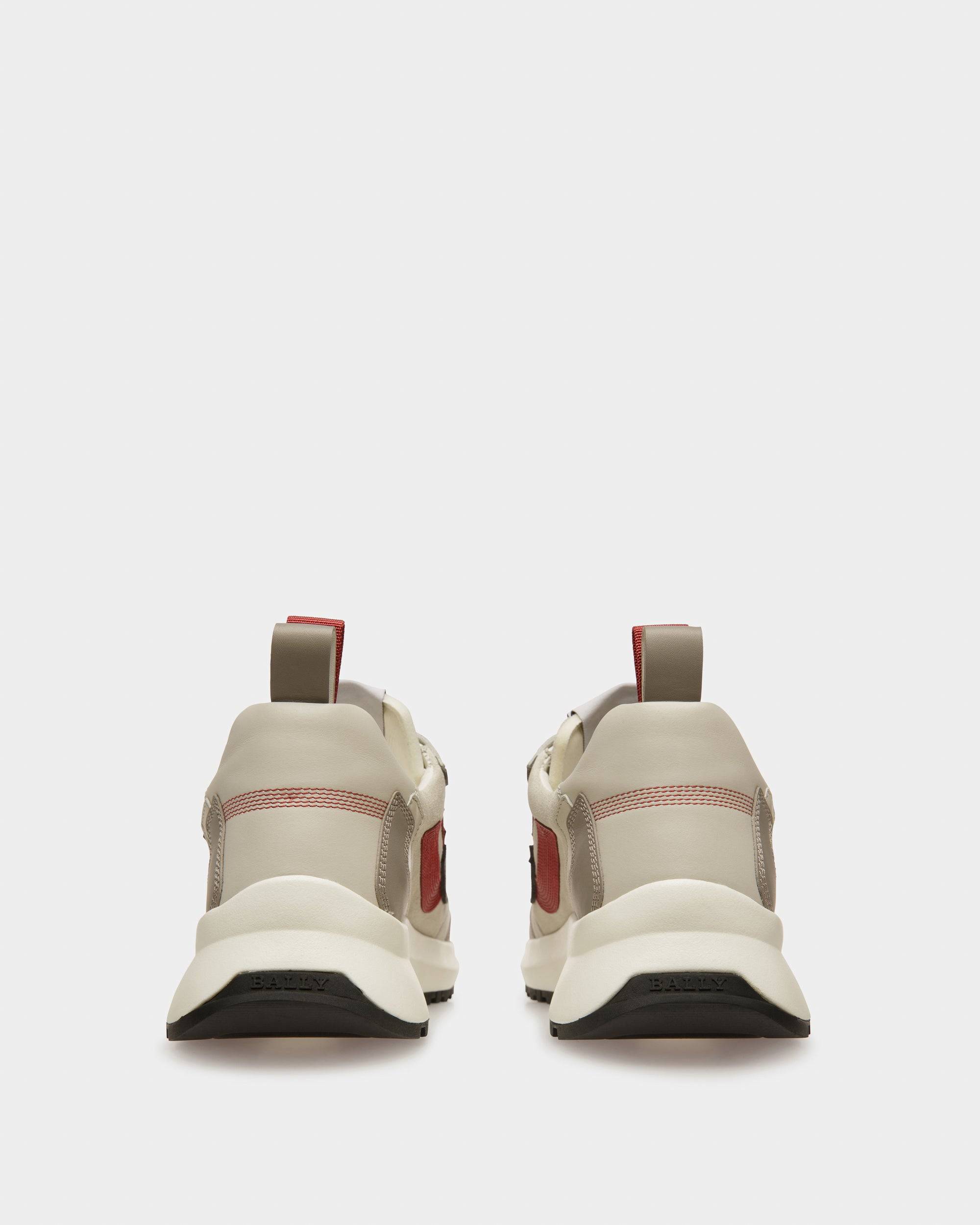 Darky Sneakers En Cuir Noir, Blanc Poensière Et Rouge - Bally - 03