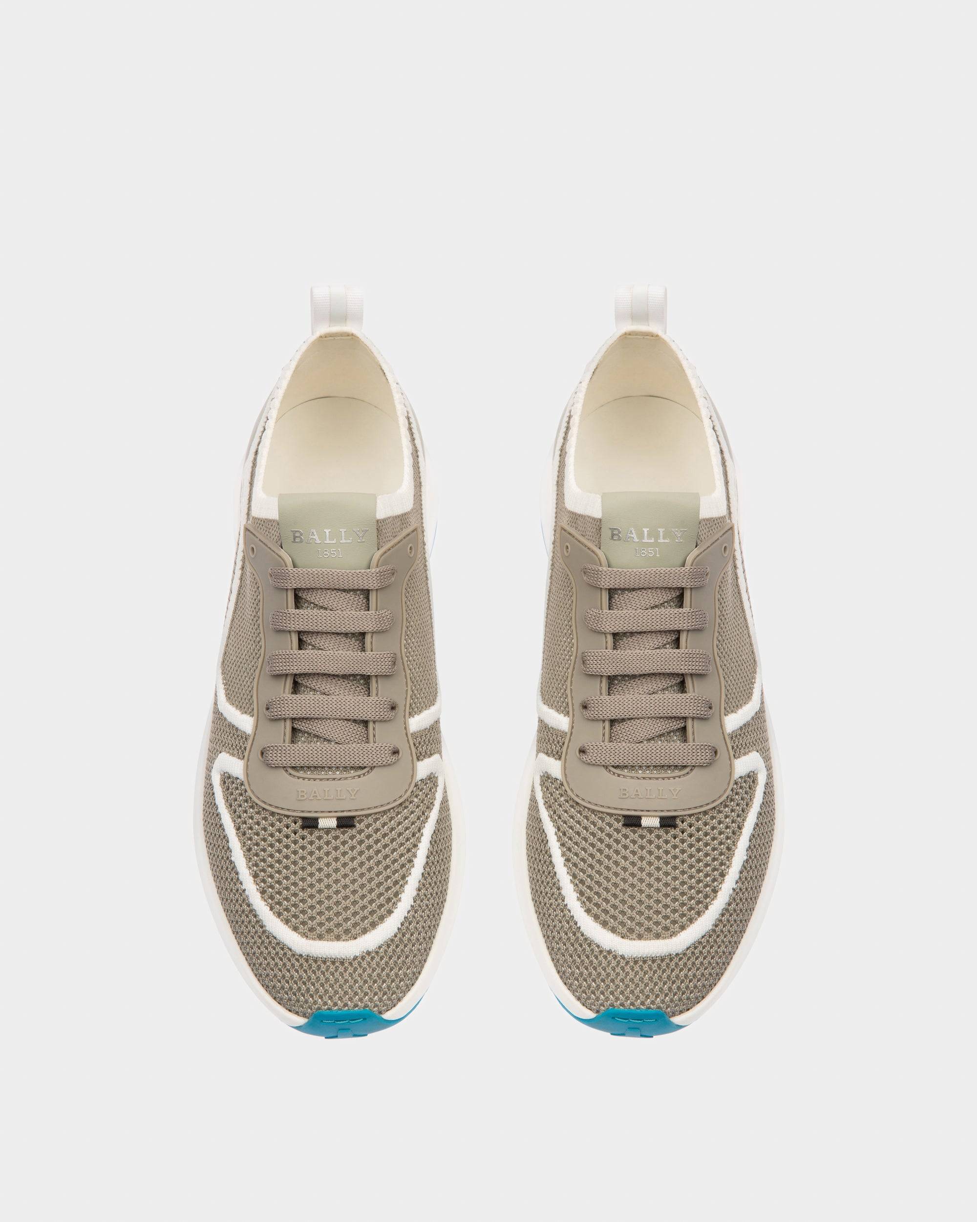 Davyn Sneakers En Maille Et Cuir Gris Et Blanc - Bally - 02