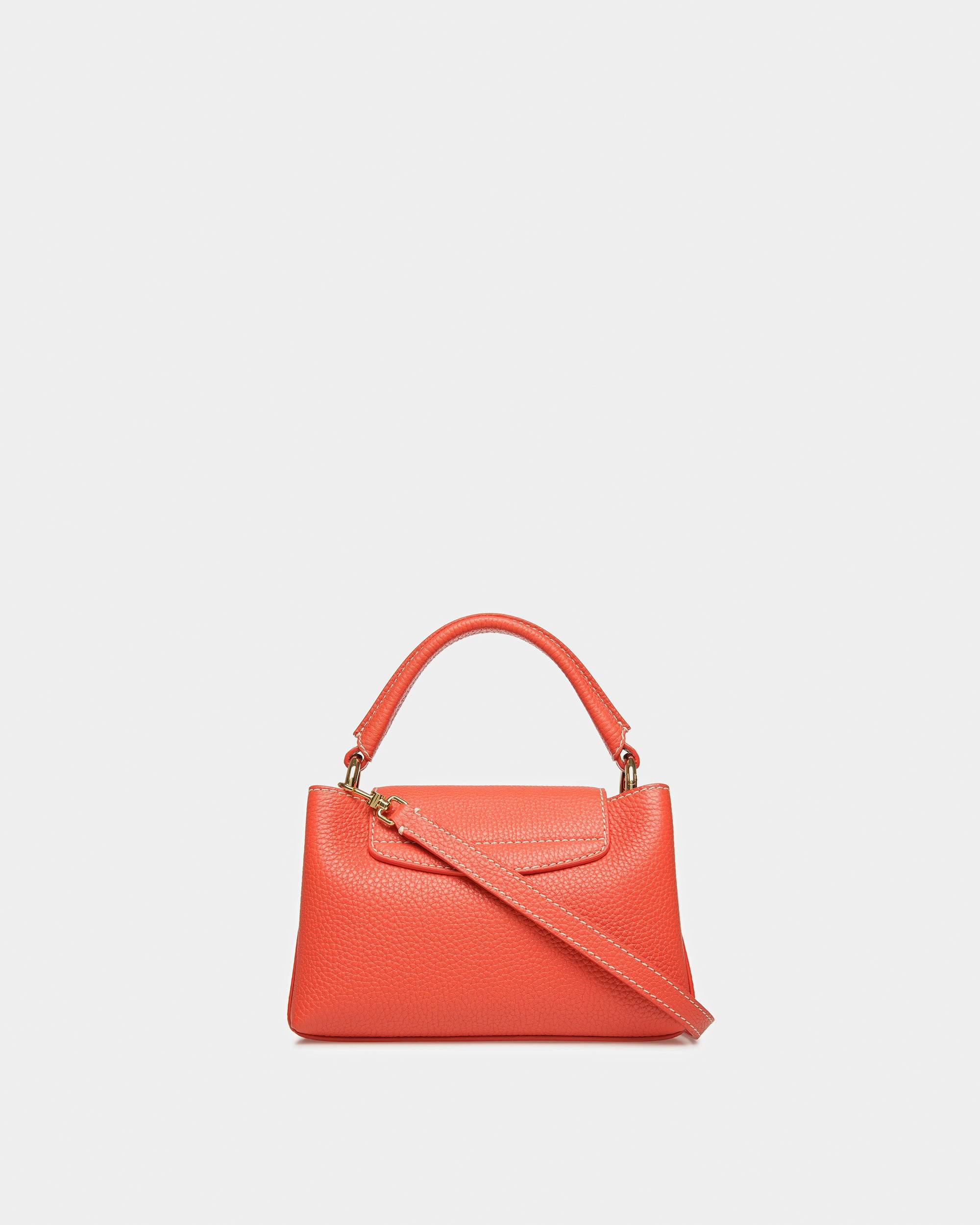 Layka Xs Sac À Anse Supérieure En Cuir Orange Et Marron - Bally - 03