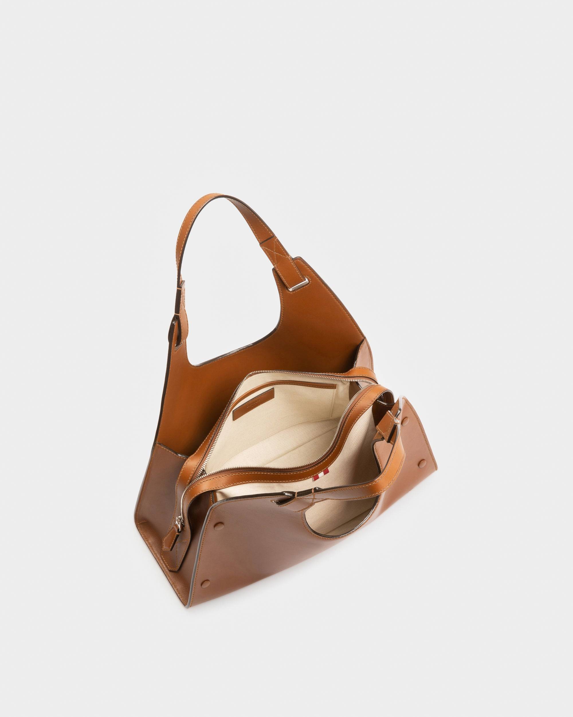 Ahres Sac Porté Épaule En Cuir Marron - Bally - 04