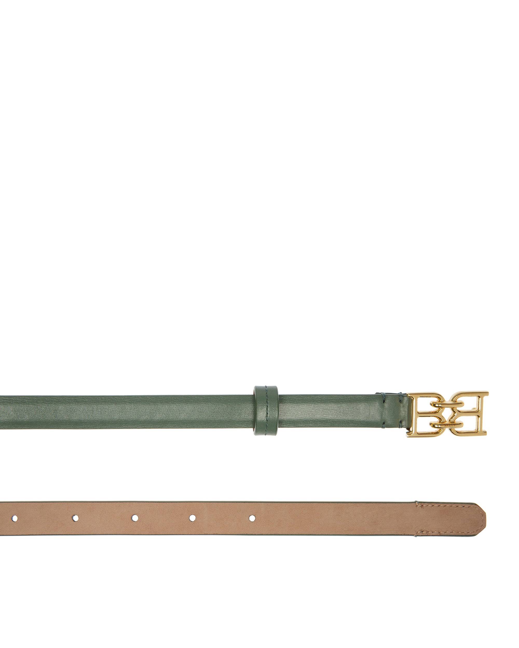 Ceinture B-Chain En Cuir Vert Sauge - Bally - 02