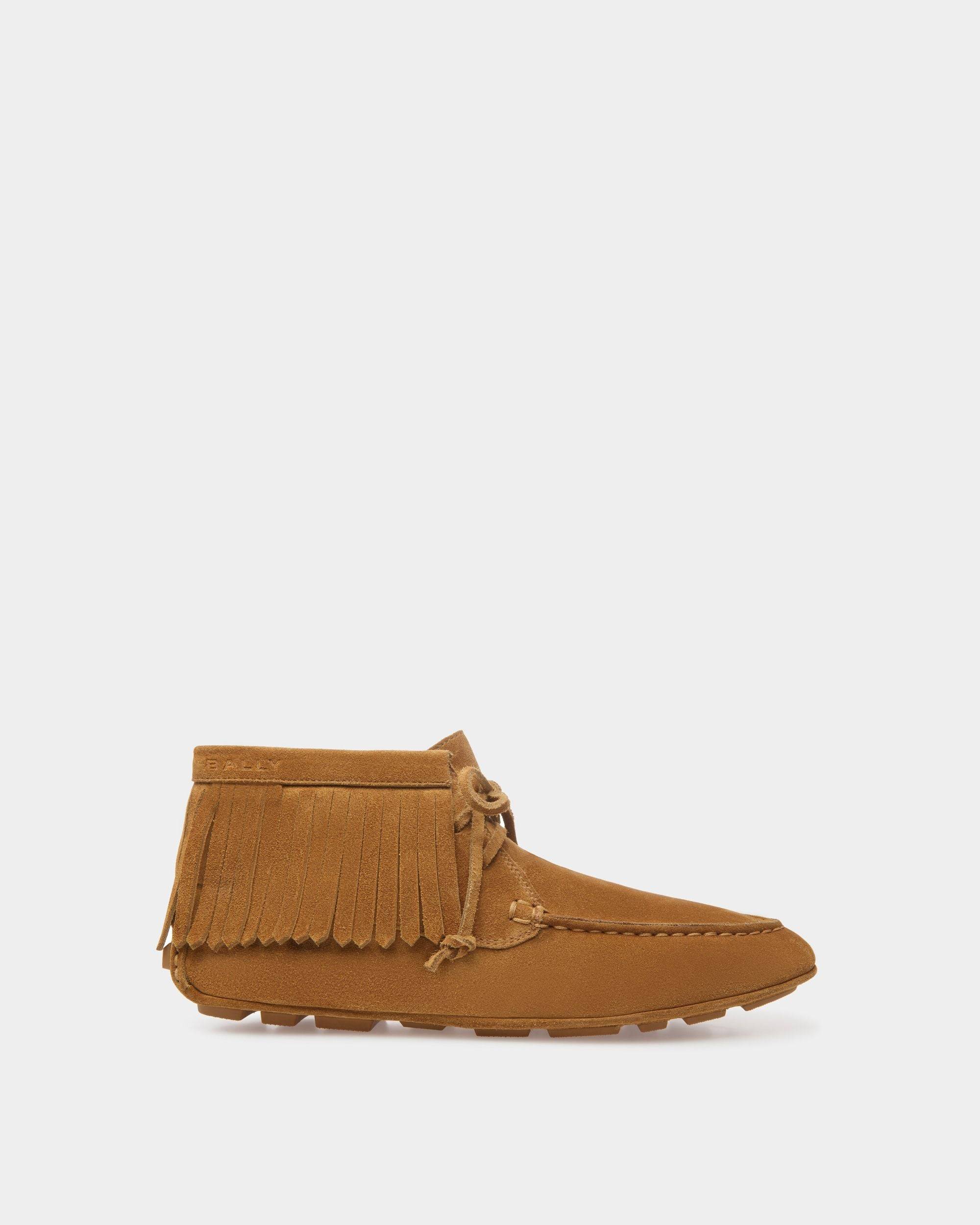 Women's Kerbs Driver Shoes In Desert Leather | Bally | Still Life Side