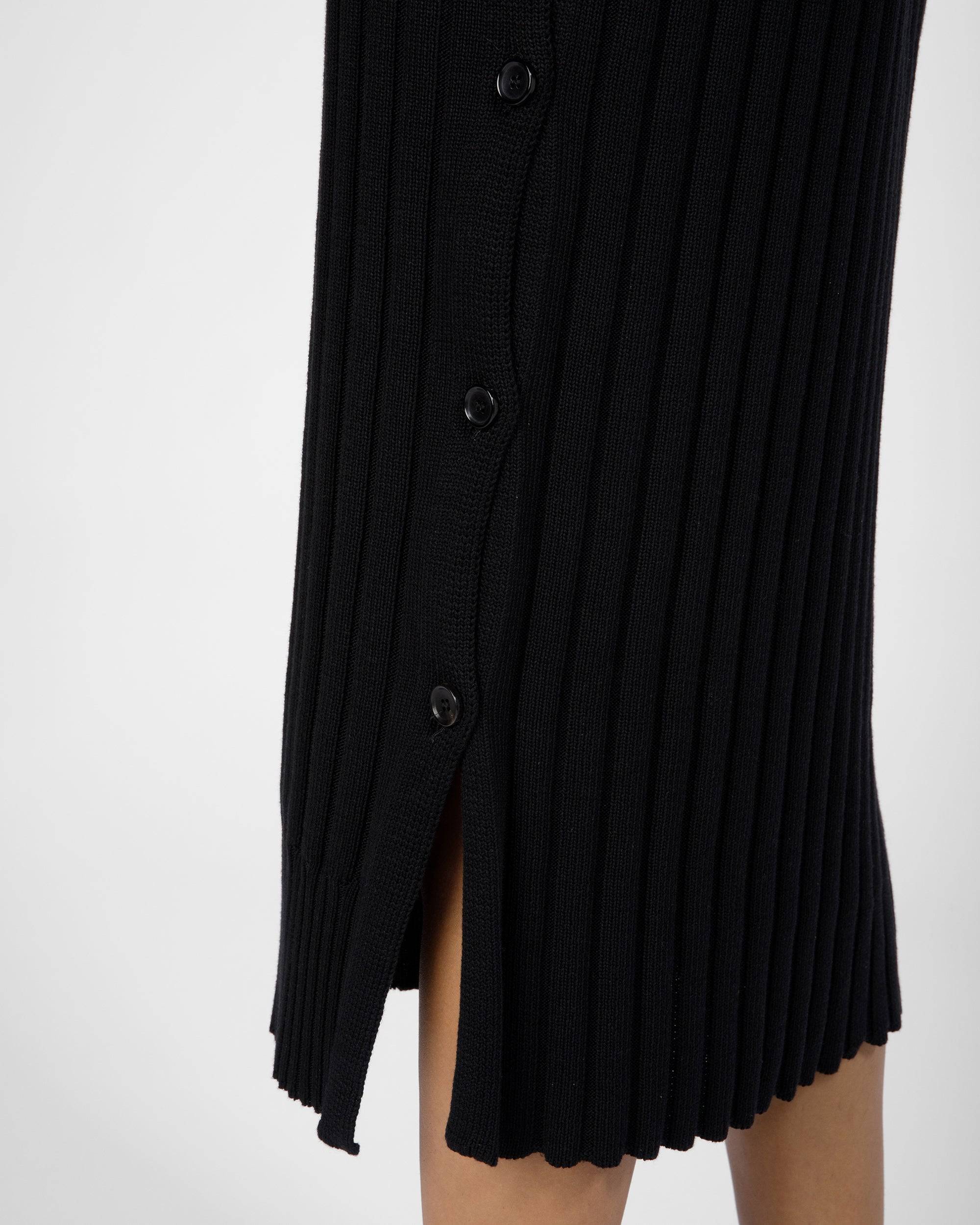 Robe En Maille De Coton Et De Soie Noire Mélangée     - Bally - 03