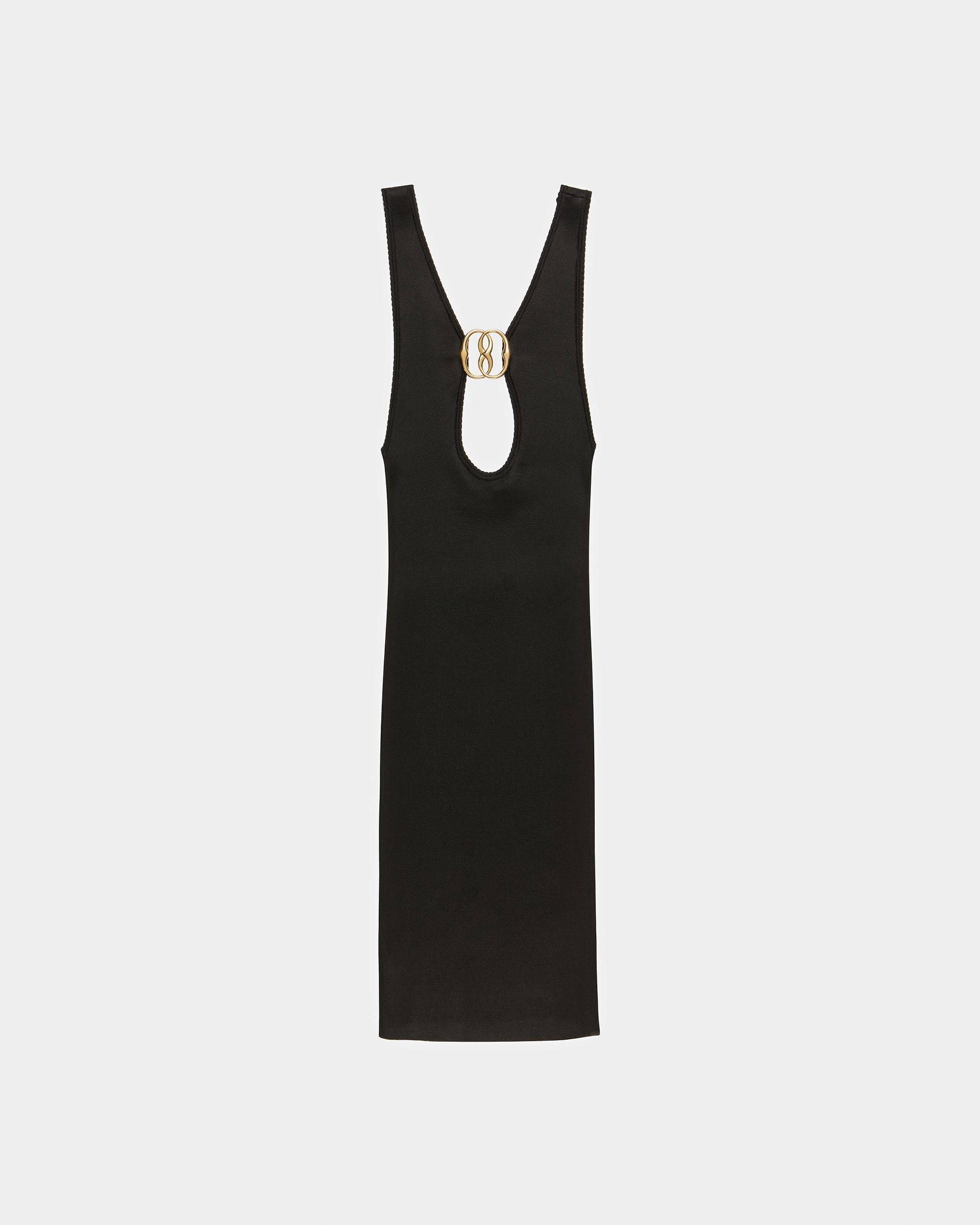 Robe En Maille Dos Nu En Noir  - Bally - 06