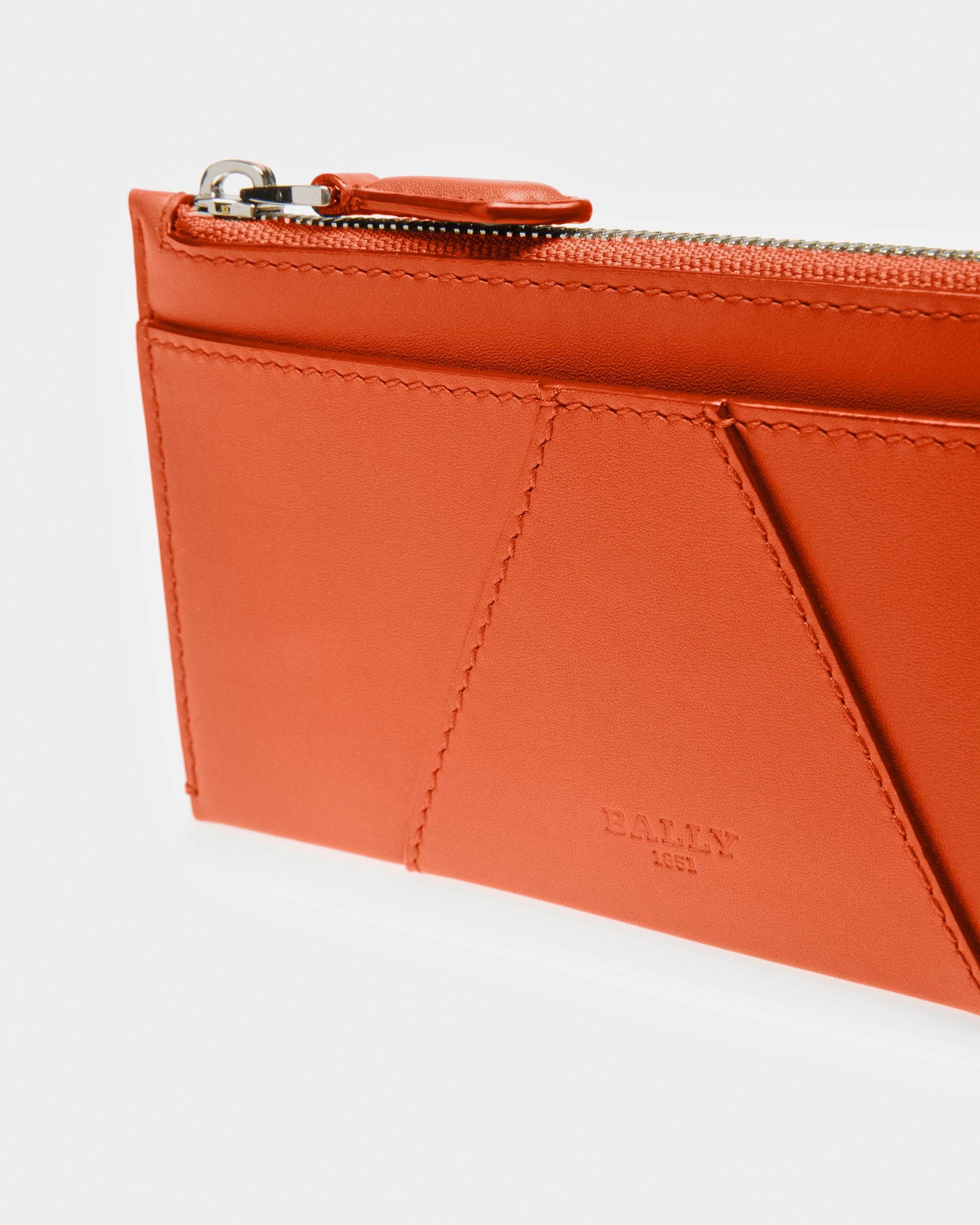 Adley Portefeuille En Cuir Orange - Bally - 04