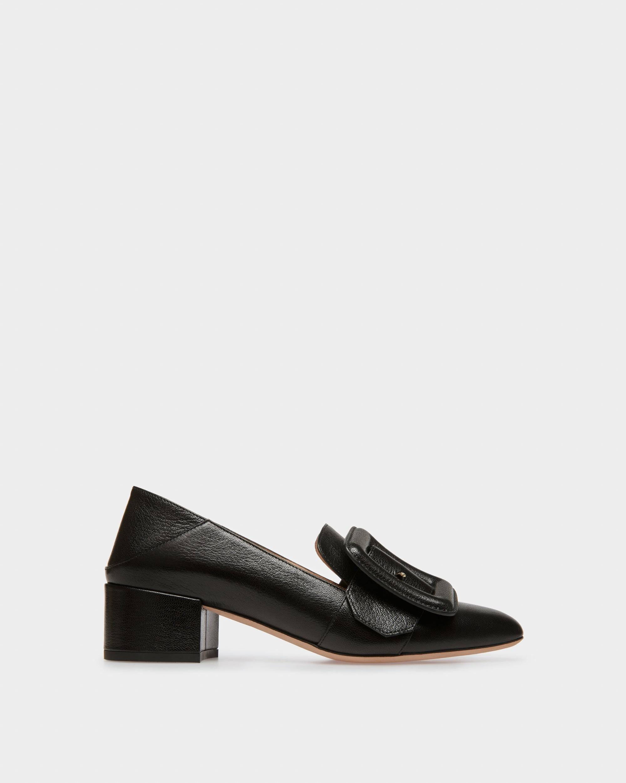 Janelle Escarpin En Cuir Noir - Bally - 01