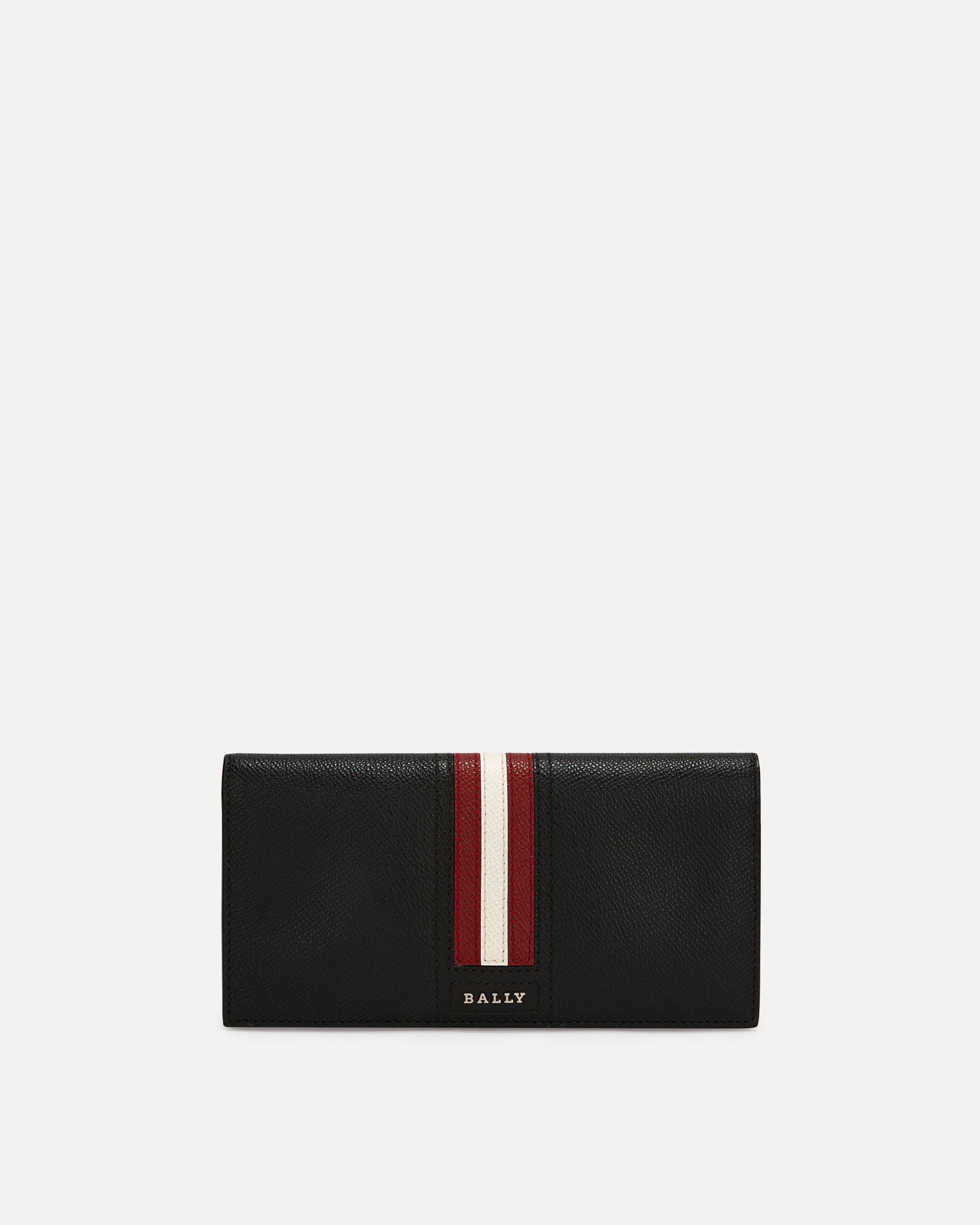 Men's Taliro Leather Continental Wallet In Black | Bally | Still Life Front