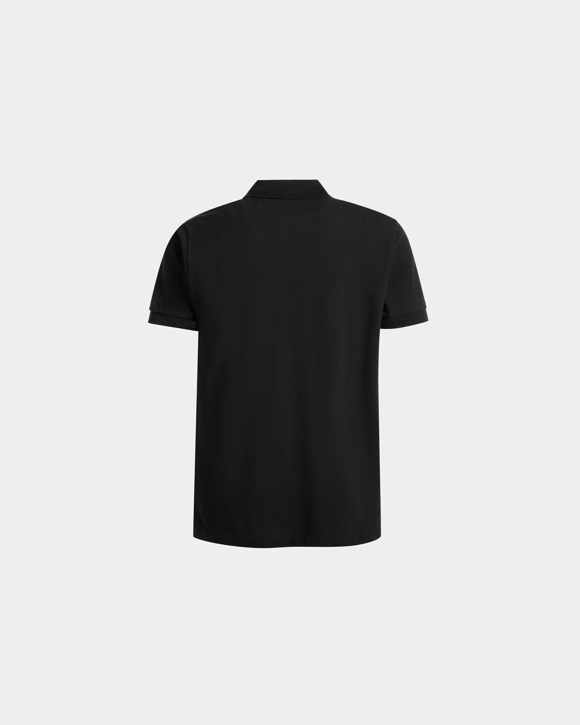 Emblem Poloshirt | Poloshirt für Herren | Schwarze Baumwolle | Bally | Still Life Rückseite
