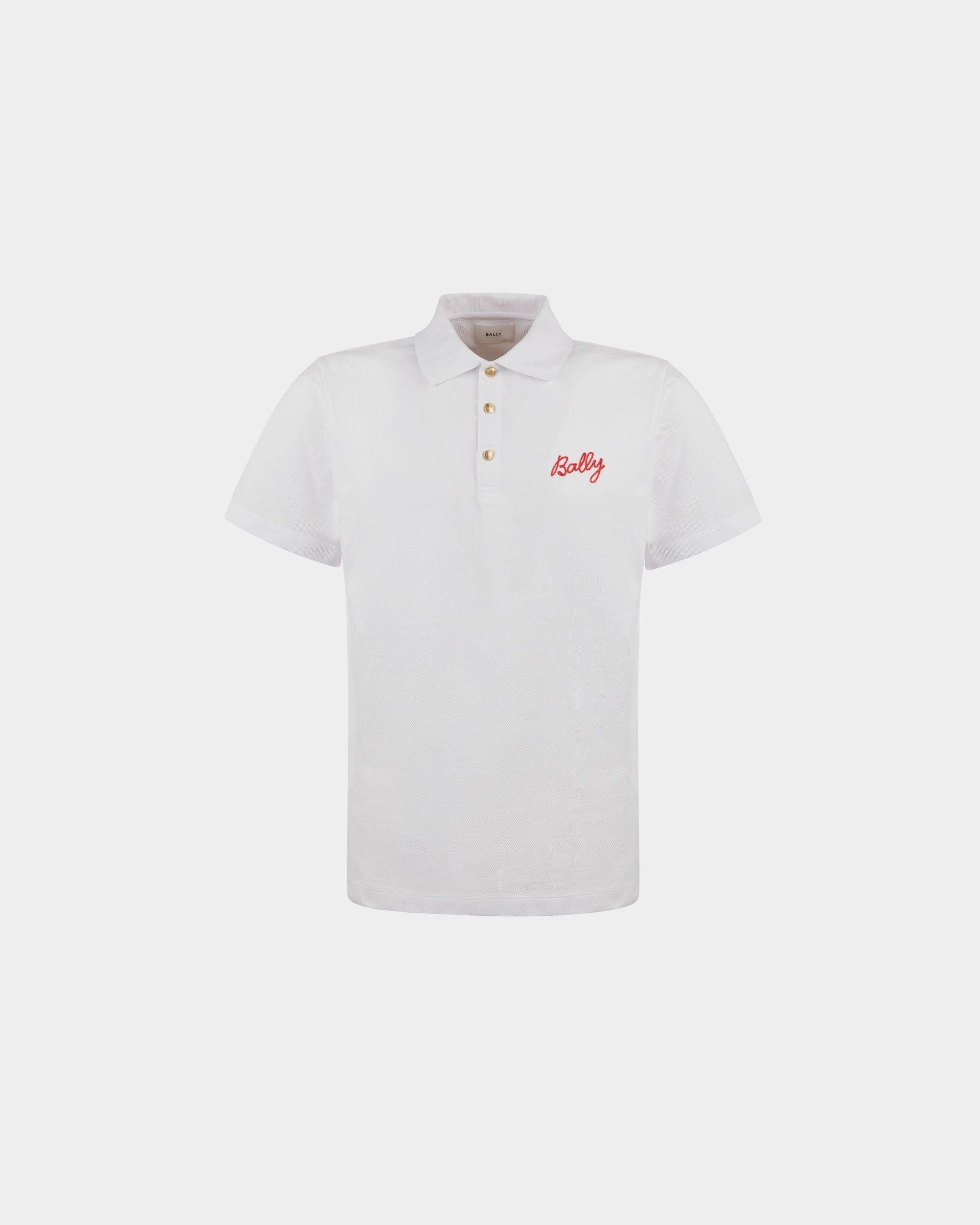 Poloshirt für Herren aus weißer Baumwolle | Bally | Still Life Vorderseite