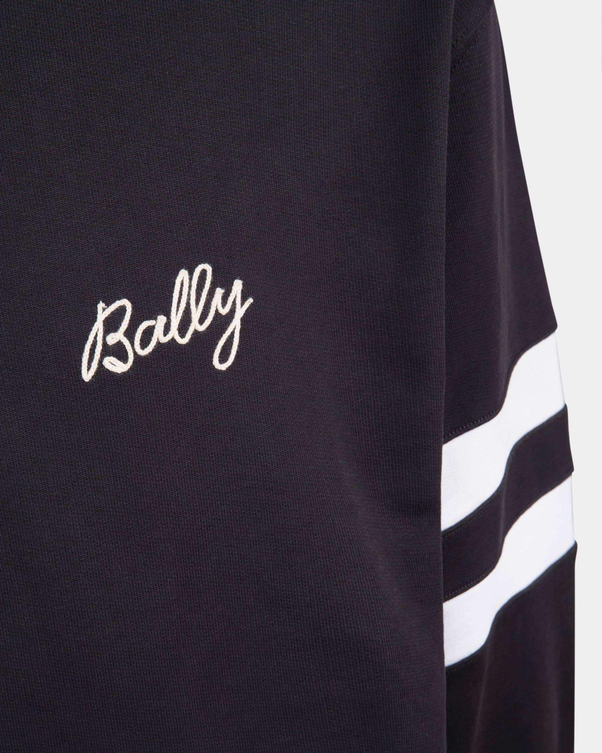 Poloshirt für Herren aus marineblauer Baumwolle | Bally | Model getragen Detail