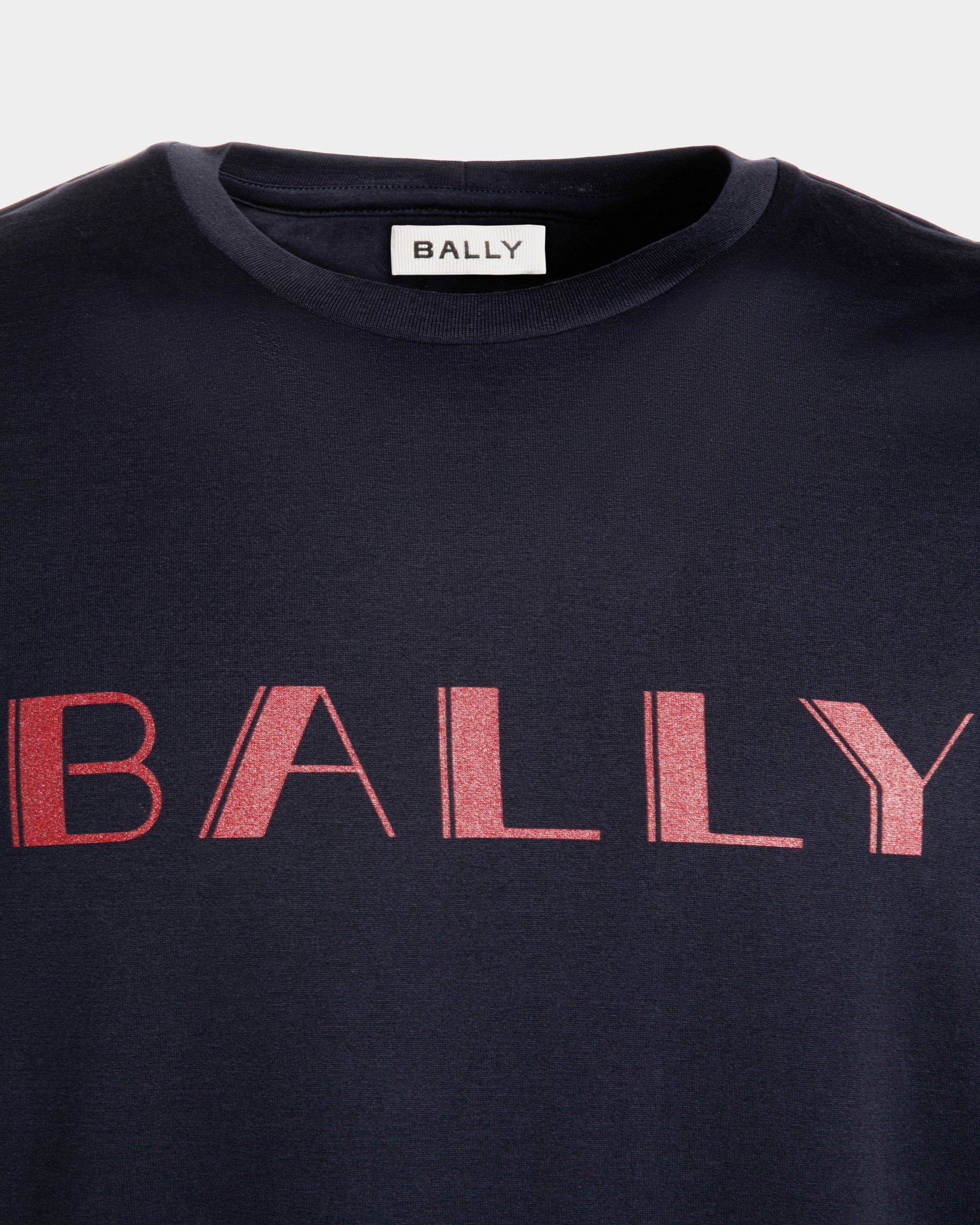 Summer Capsule T-Shirt Aus Baumwolle In Marineblau - Herren - Bally - 02