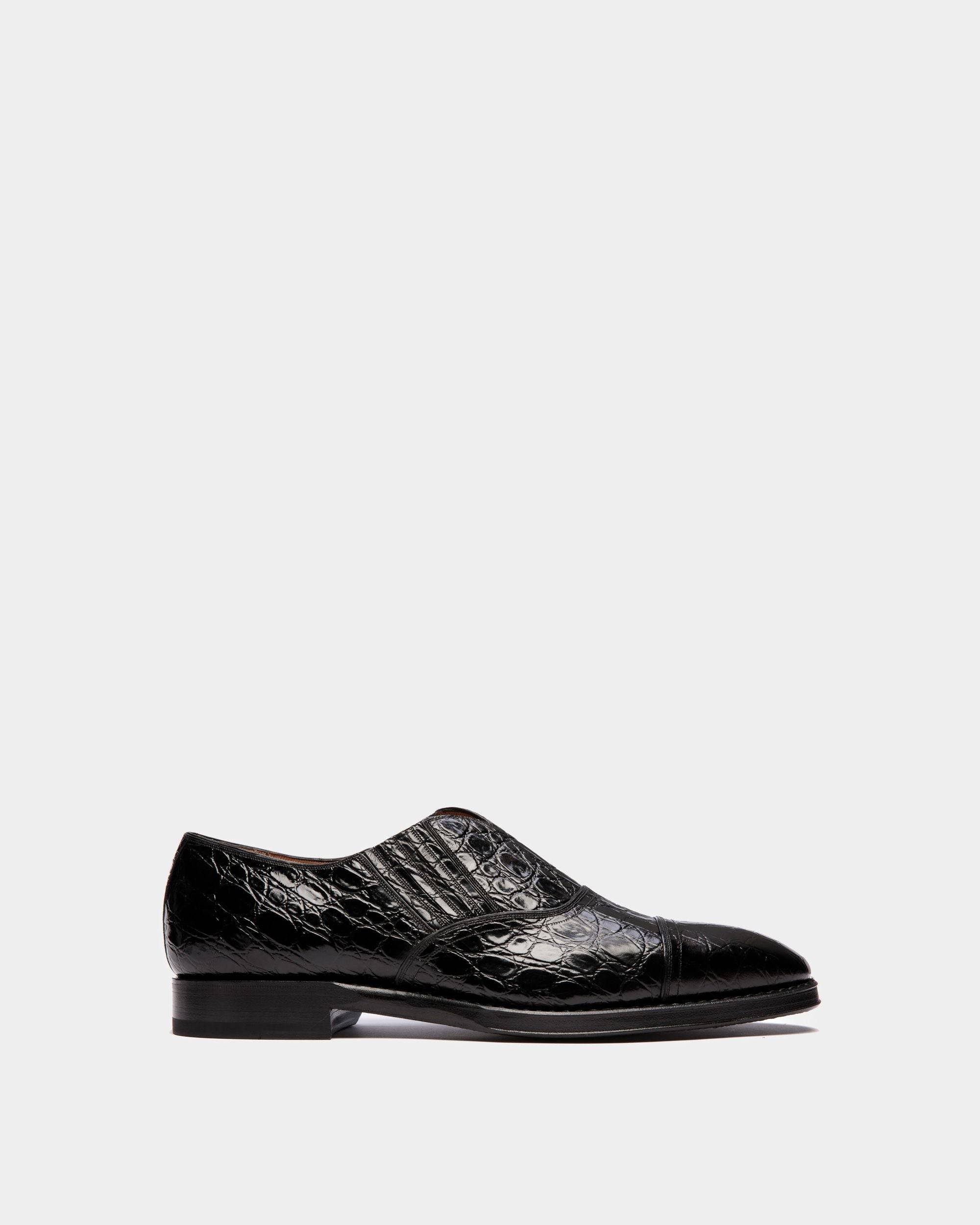 Scribe | Loafers für Herren aus bedrucktem Leder in Schwarz | Bally | Still Life Seite