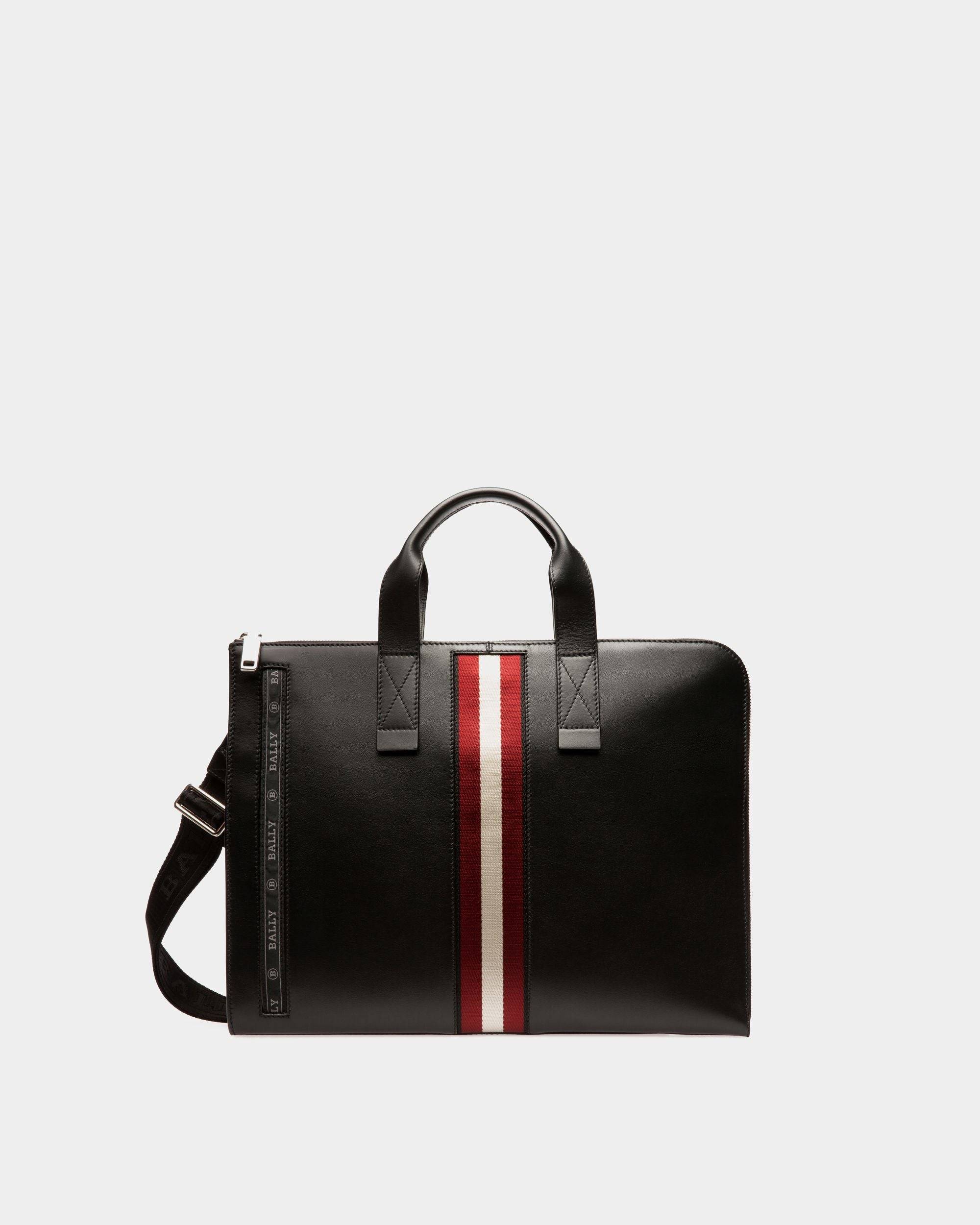Henri | Men's Business Bag | Black Leather And Synthetic | Bally