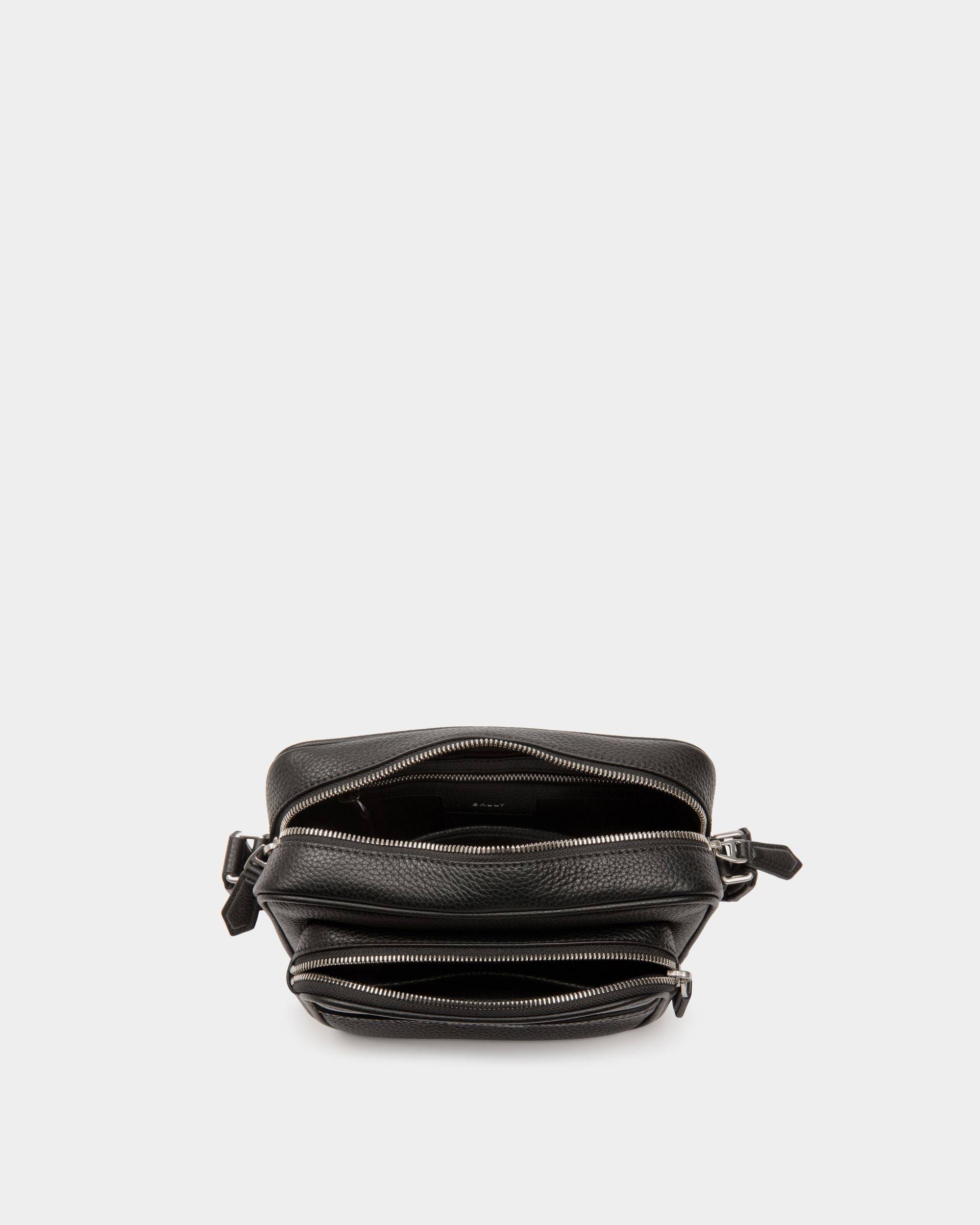 Men's Code Crossbody Bag in Black Grained Leather | Bally