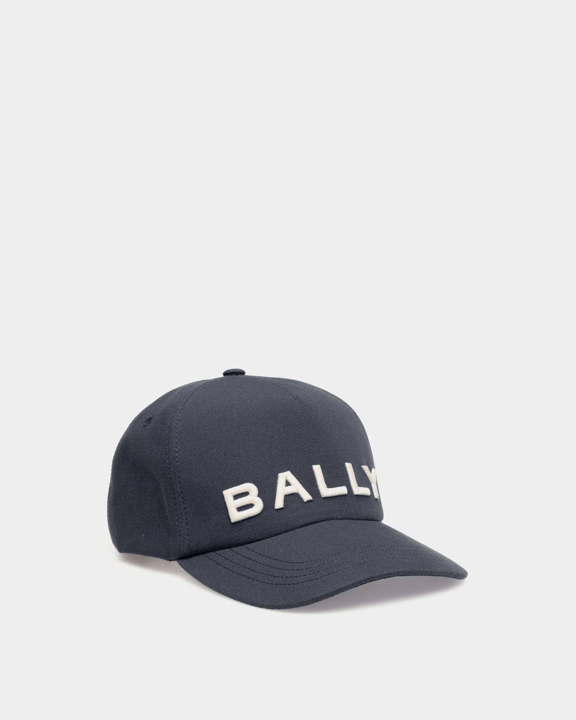 Embroidered Logo Baseball Hat In Midnight Cotton - Men's - Bally