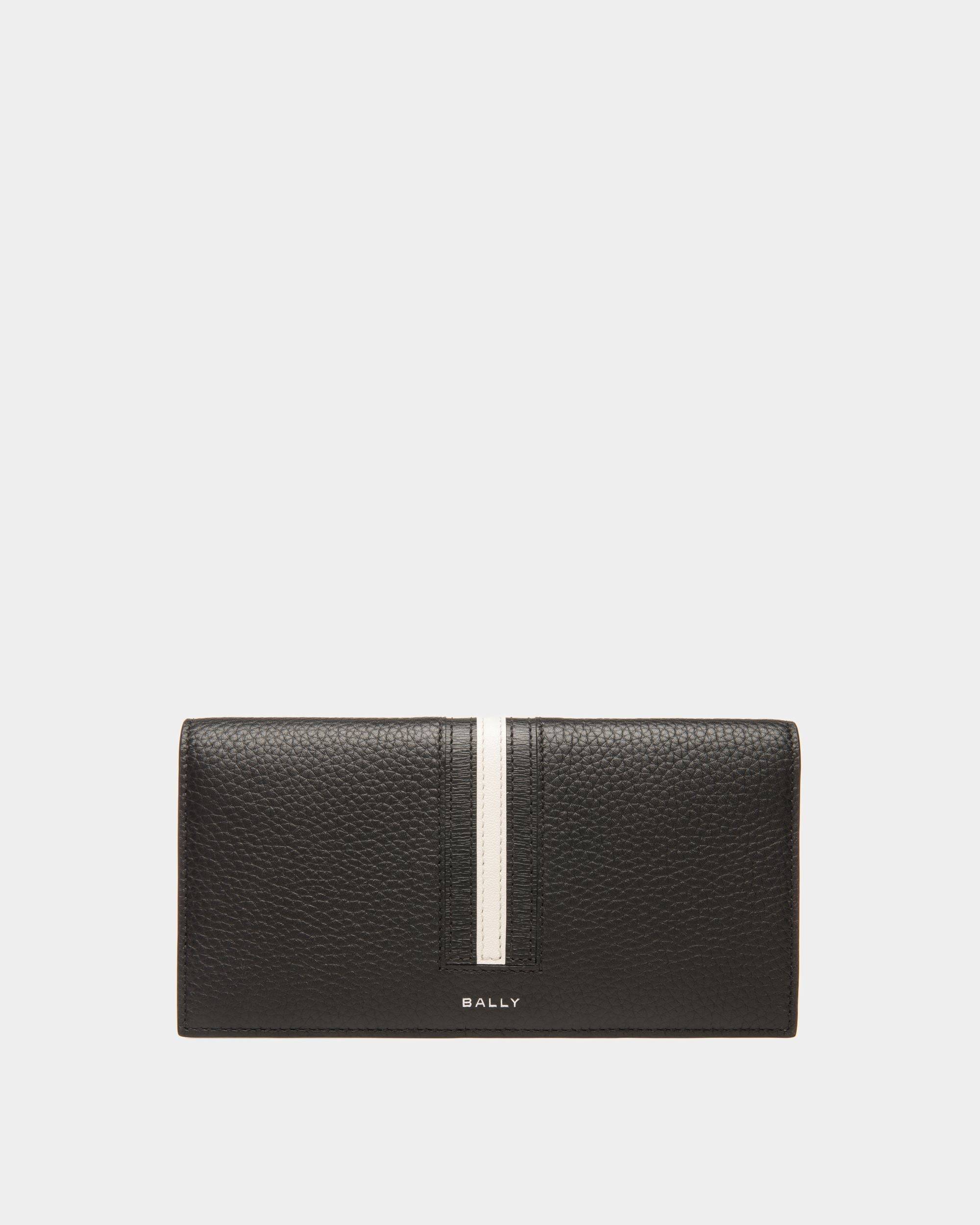 Men's Ribbon Continental Wallet In Black Leather | Bally