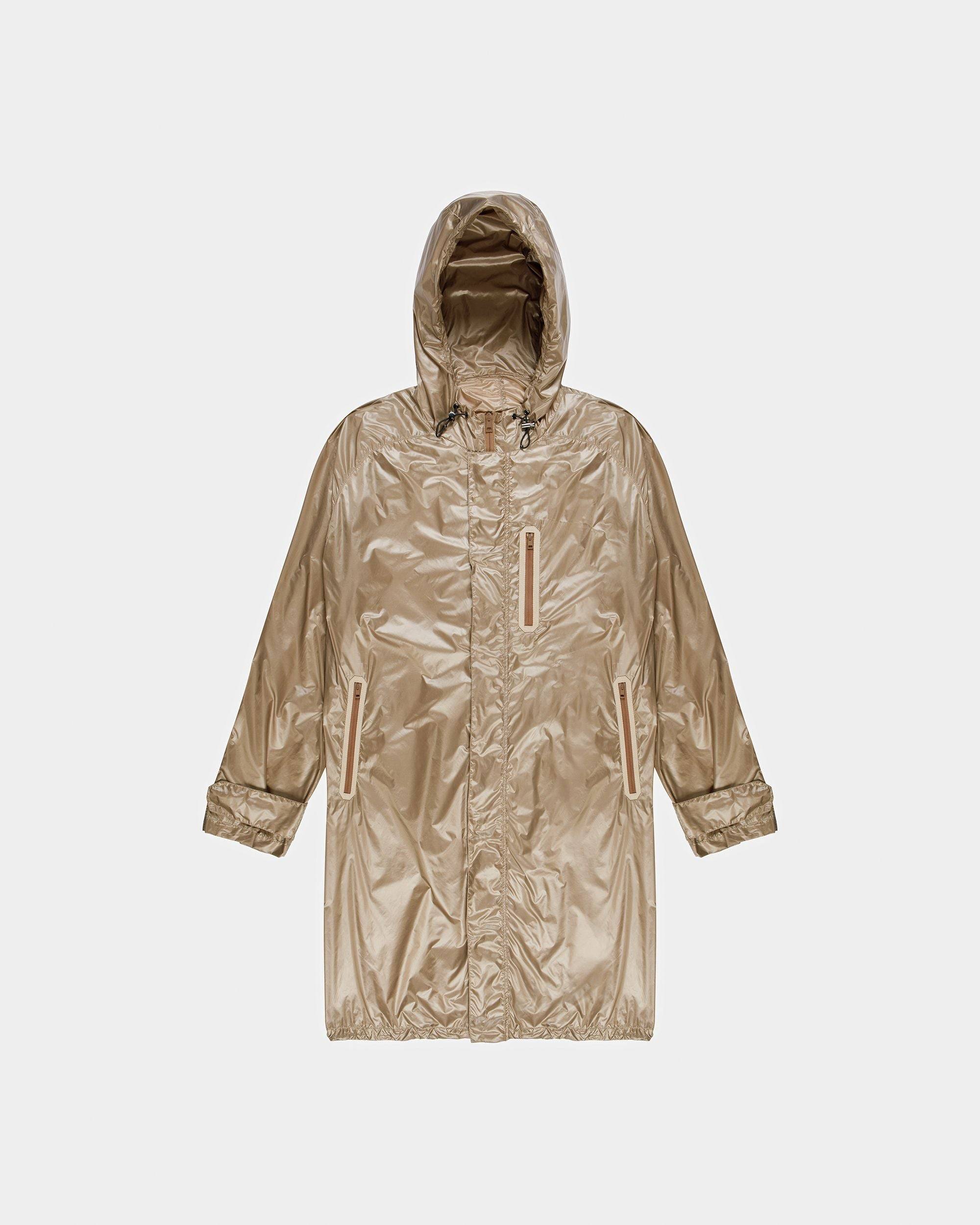 Waterproof Hooded Cape In Desert Tech Fabric - Bally - 06